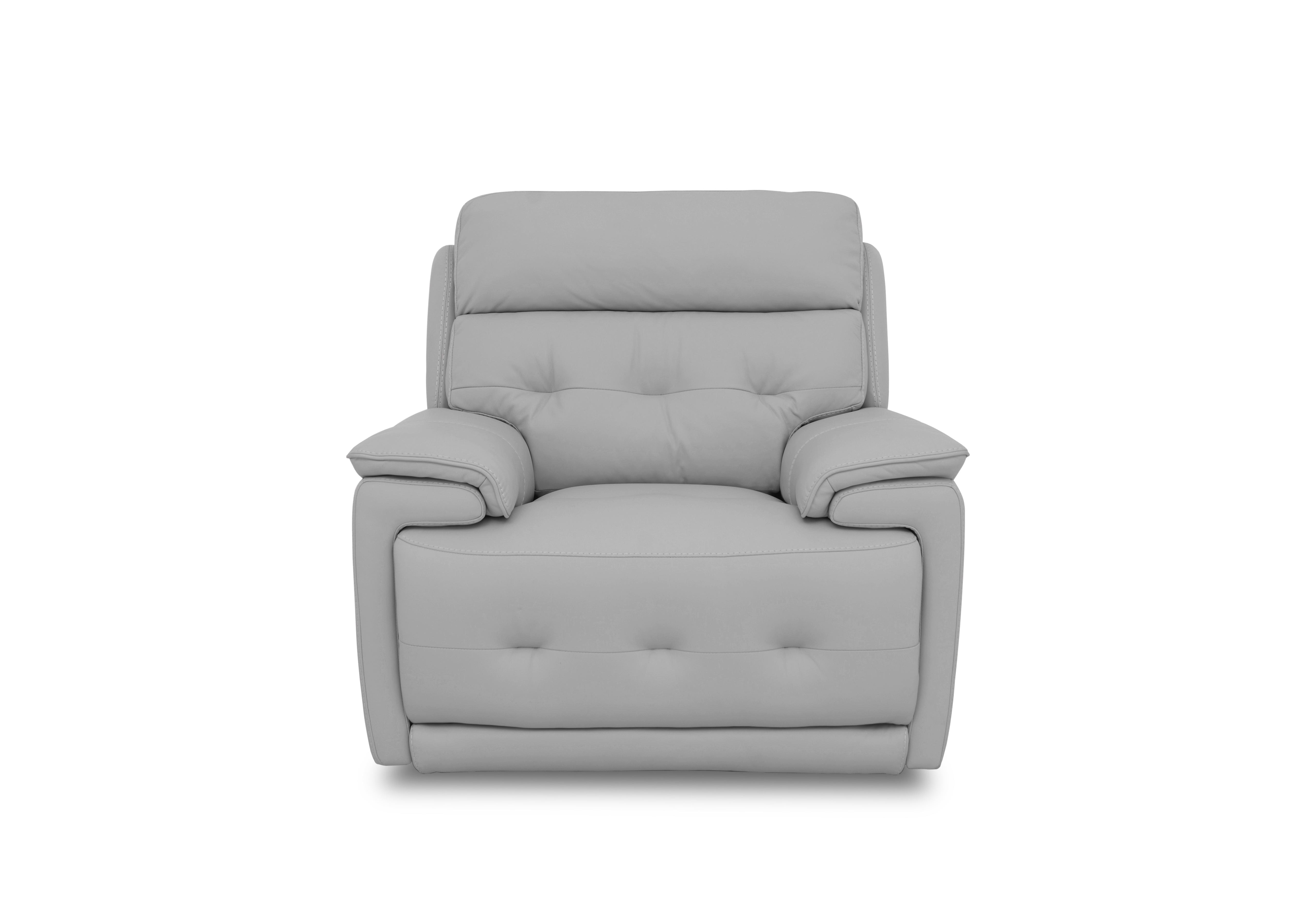 Brescia Leather Chair in Nw-516e Light Grey on Furniture Village