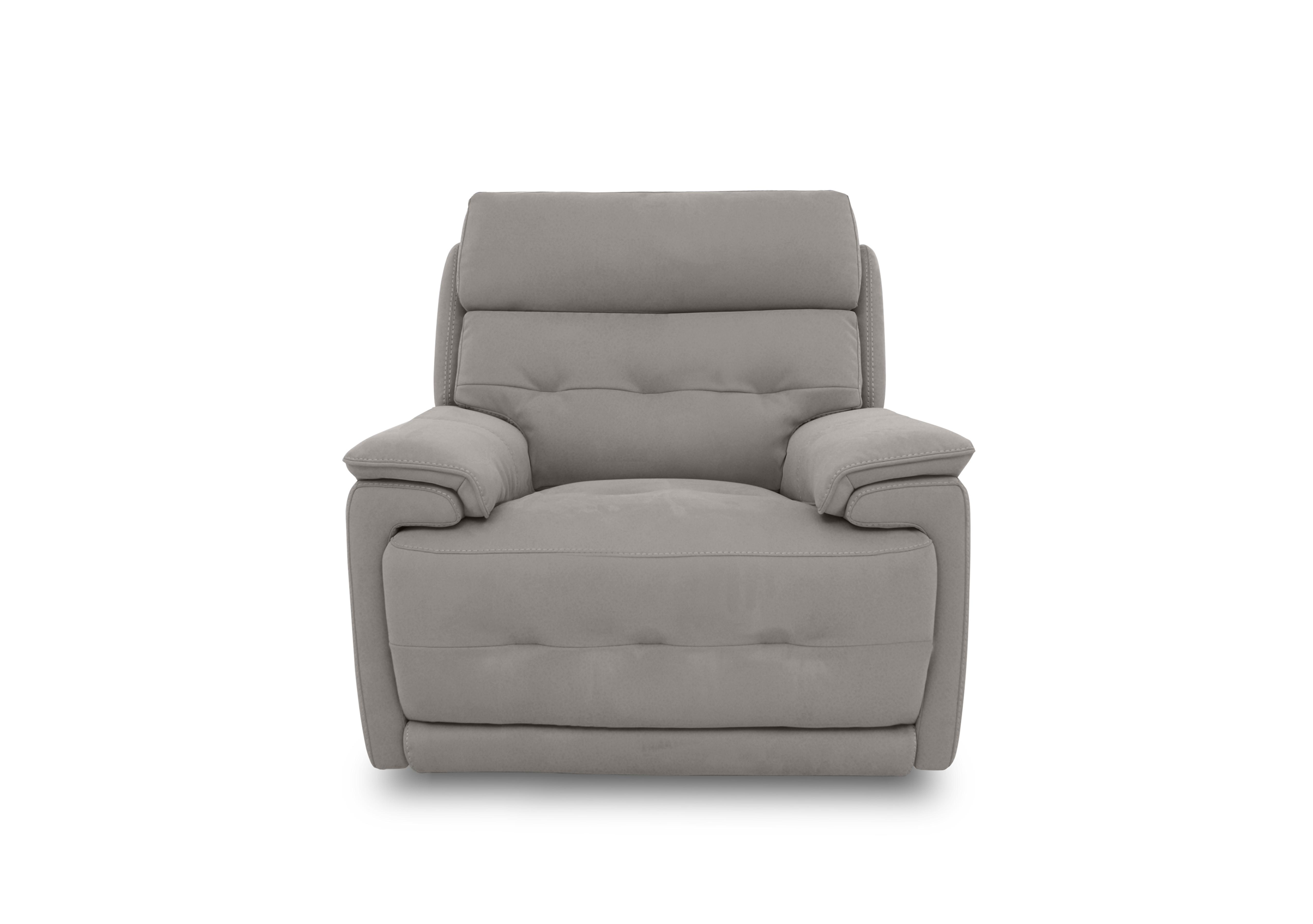 Brescia Fabric Power Recliner Chair with Power Headrest in Fab-Can-R452 Grey Mist on Furniture Village