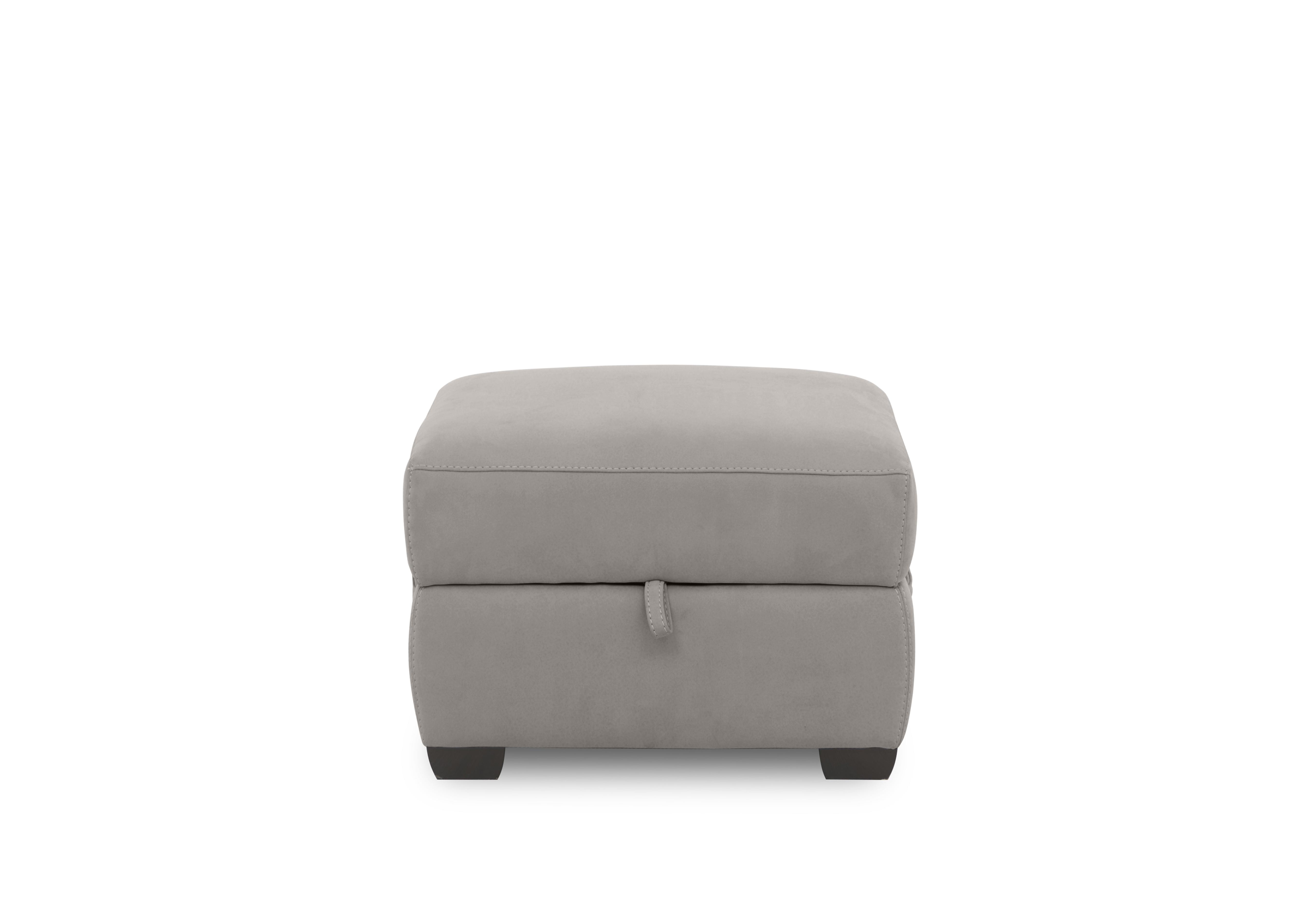 Brescia Fabric Storage Footstool in Fab-Can-R452 Grey Mist on Furniture Village