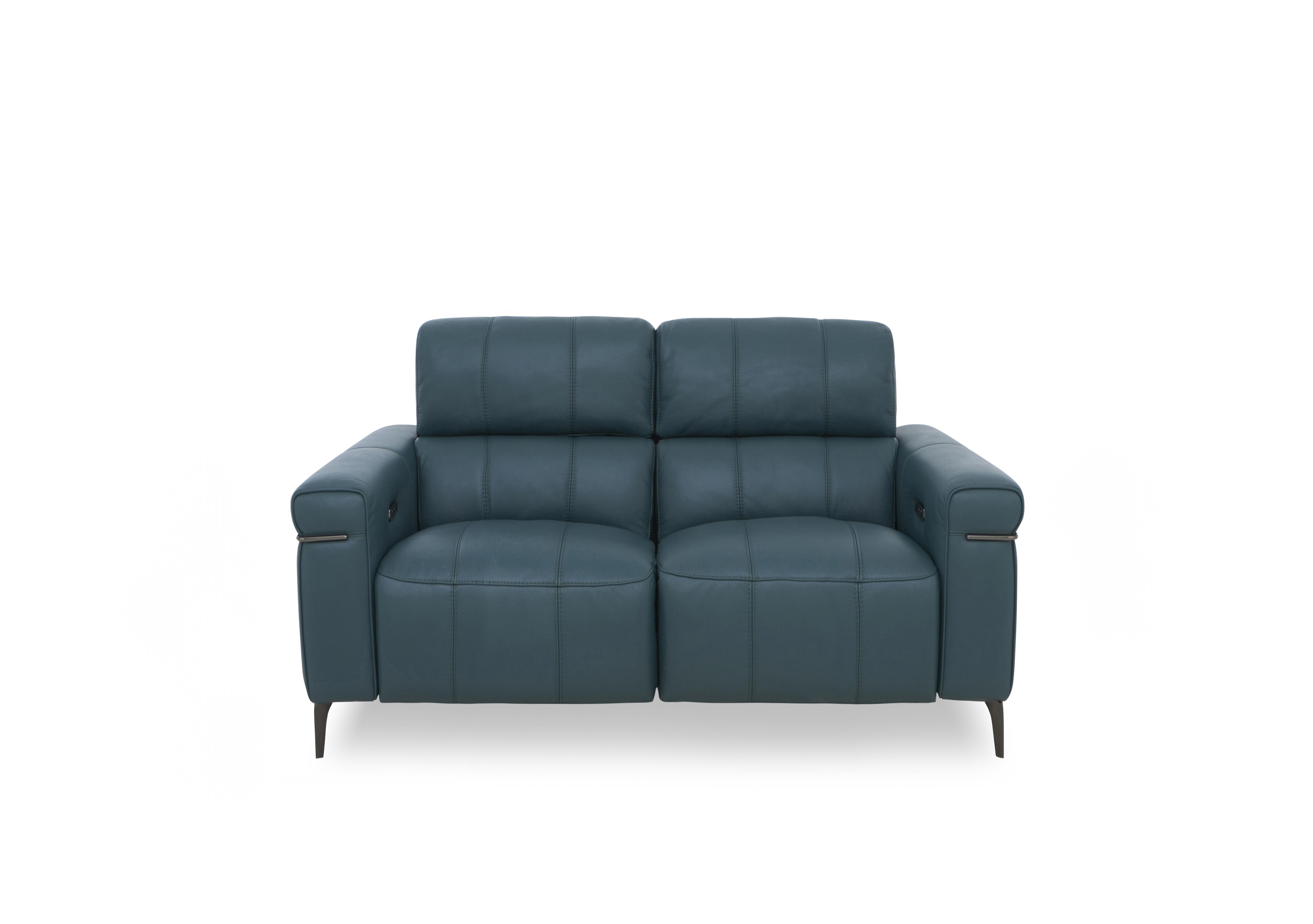 Homestage Leather 2 Seater Power Recliner Sofa with Power Headrests in Nc-301e Lake Green on Furniture Village