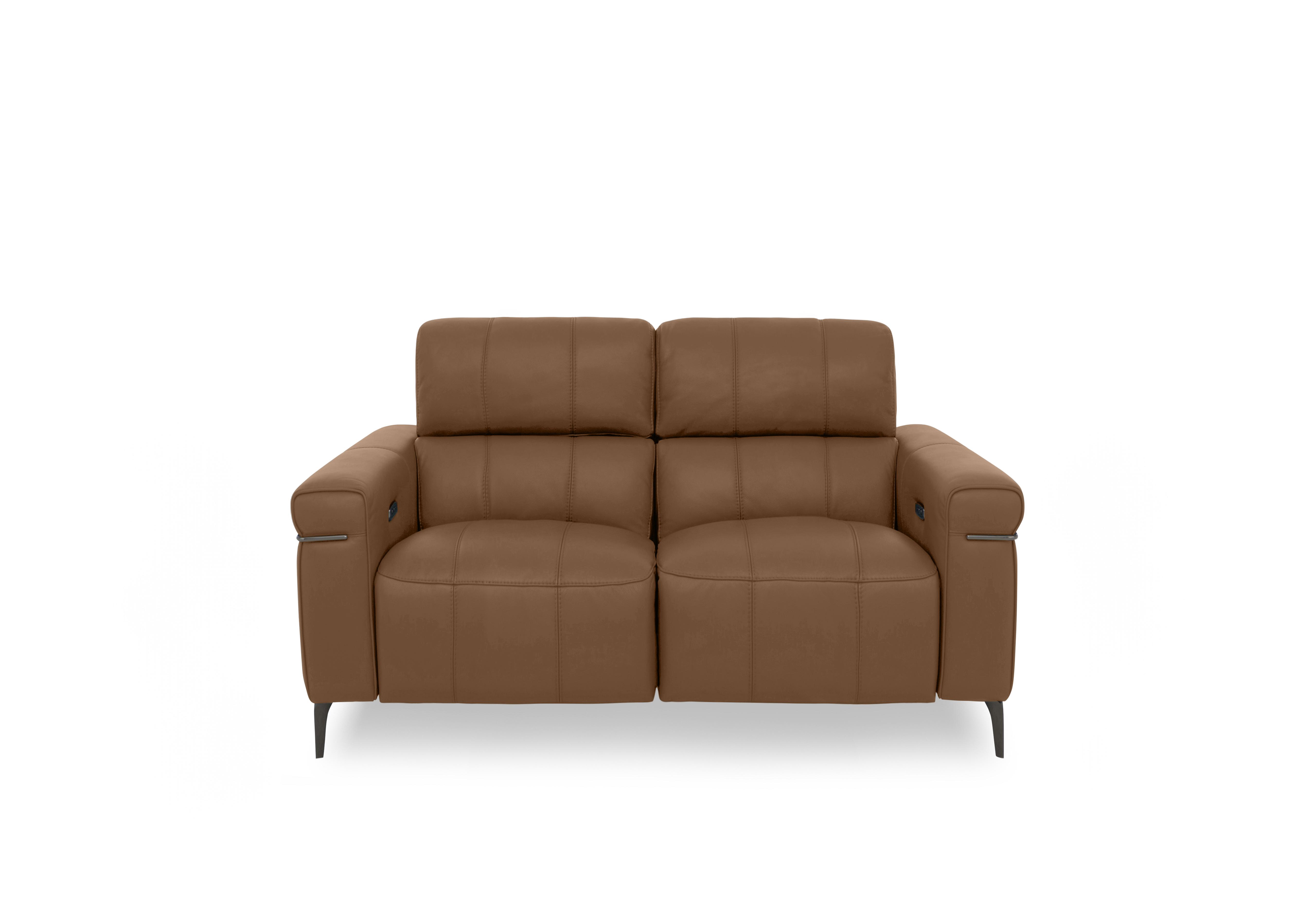 Homestage Leather 2 Seater Power Recliner Sofa with Power Headrests in Nw-334e Pecan on Furniture Village