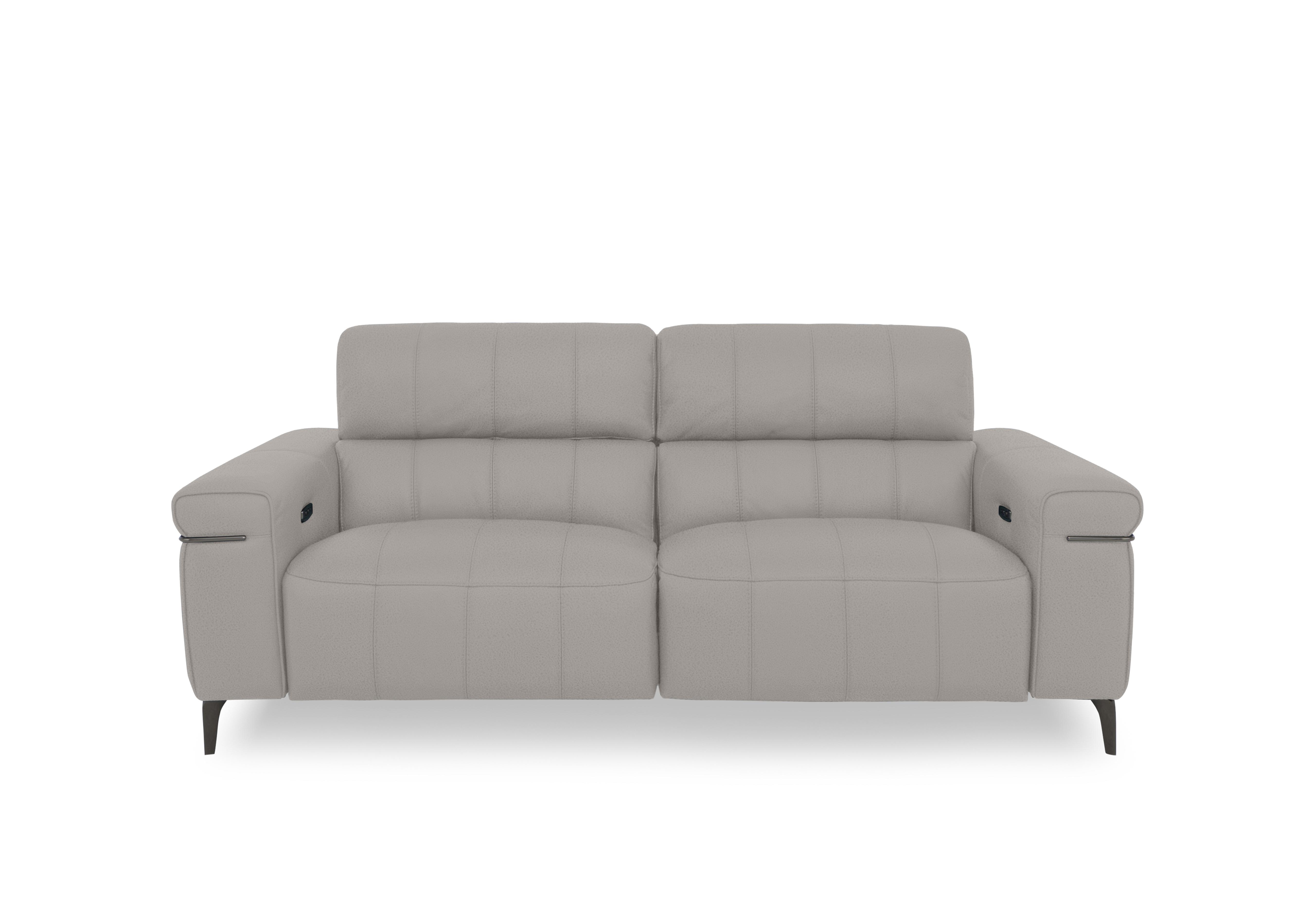 Homestage Fabric 3 Seater Power Recliner Sofa with Power Headrests in Fab-Can-R452 Grey Mist on Furniture Village