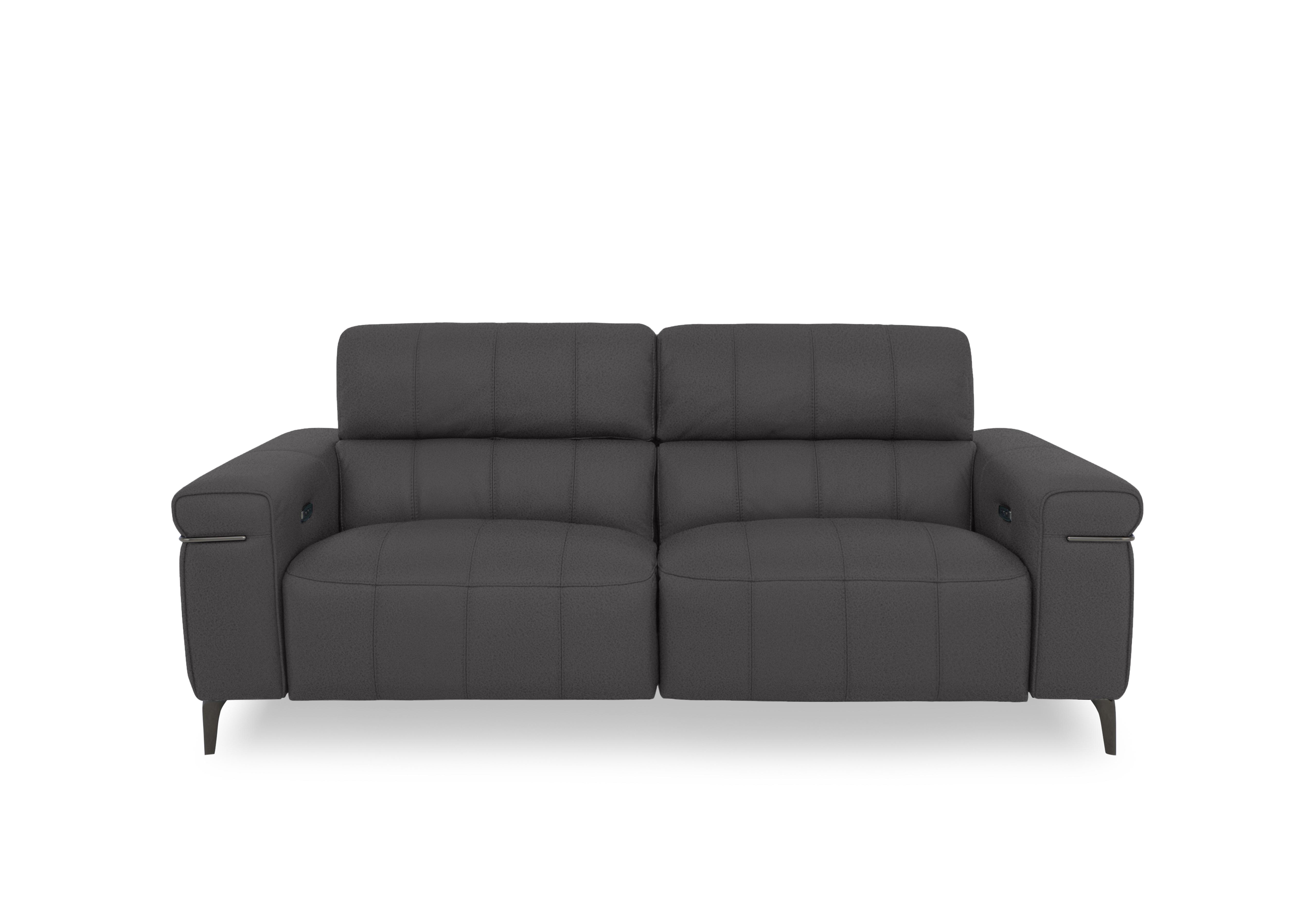 Homestage Fabric 3 Seater Power Recliner Sofa with Power Headrests in Fab-Can-R456 Anthracite on Furniture Village