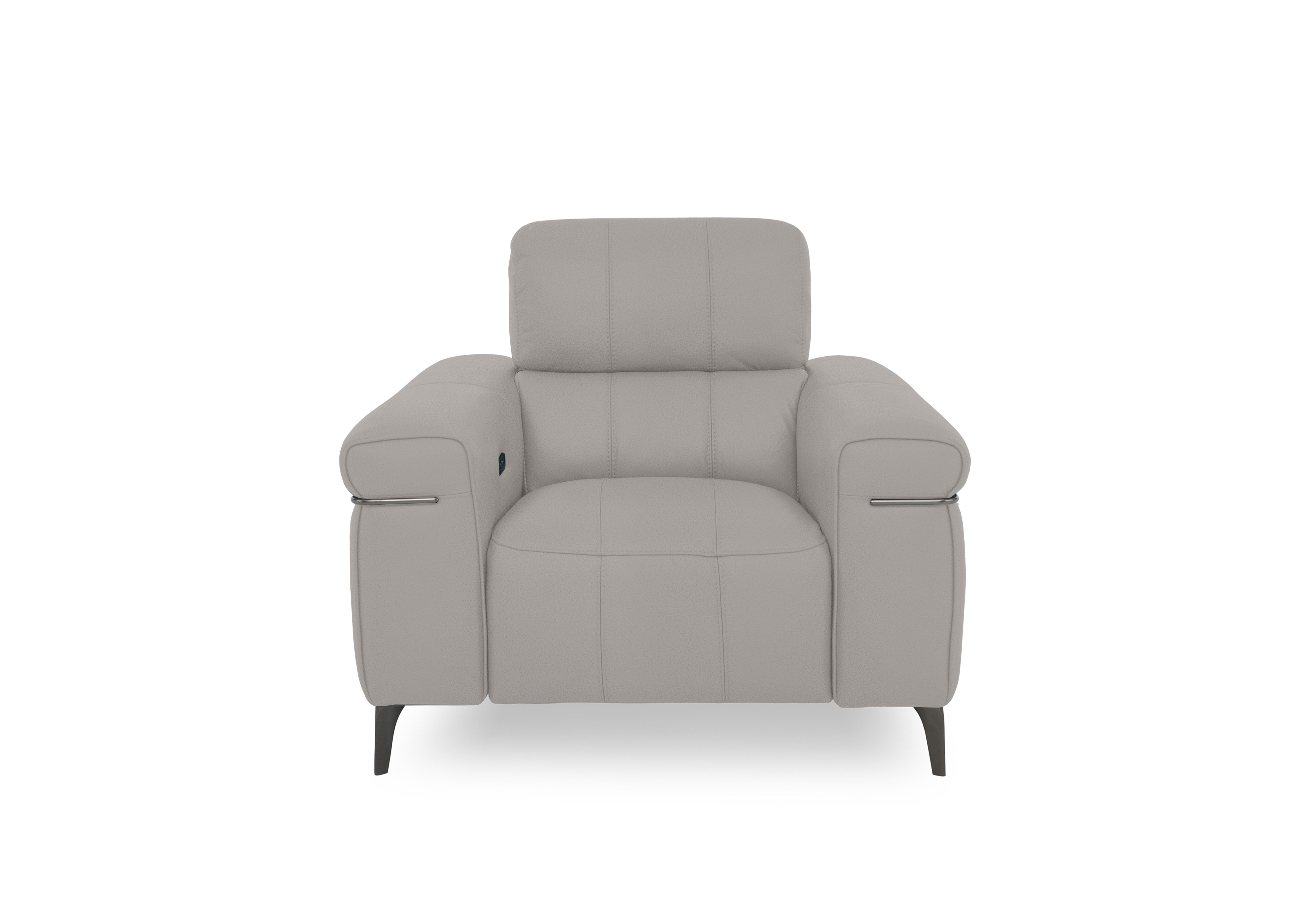 Homestage Fabric Power Recliner Chair with Power Headrest in Fab-Can-R452 Grey Mist on Furniture Village