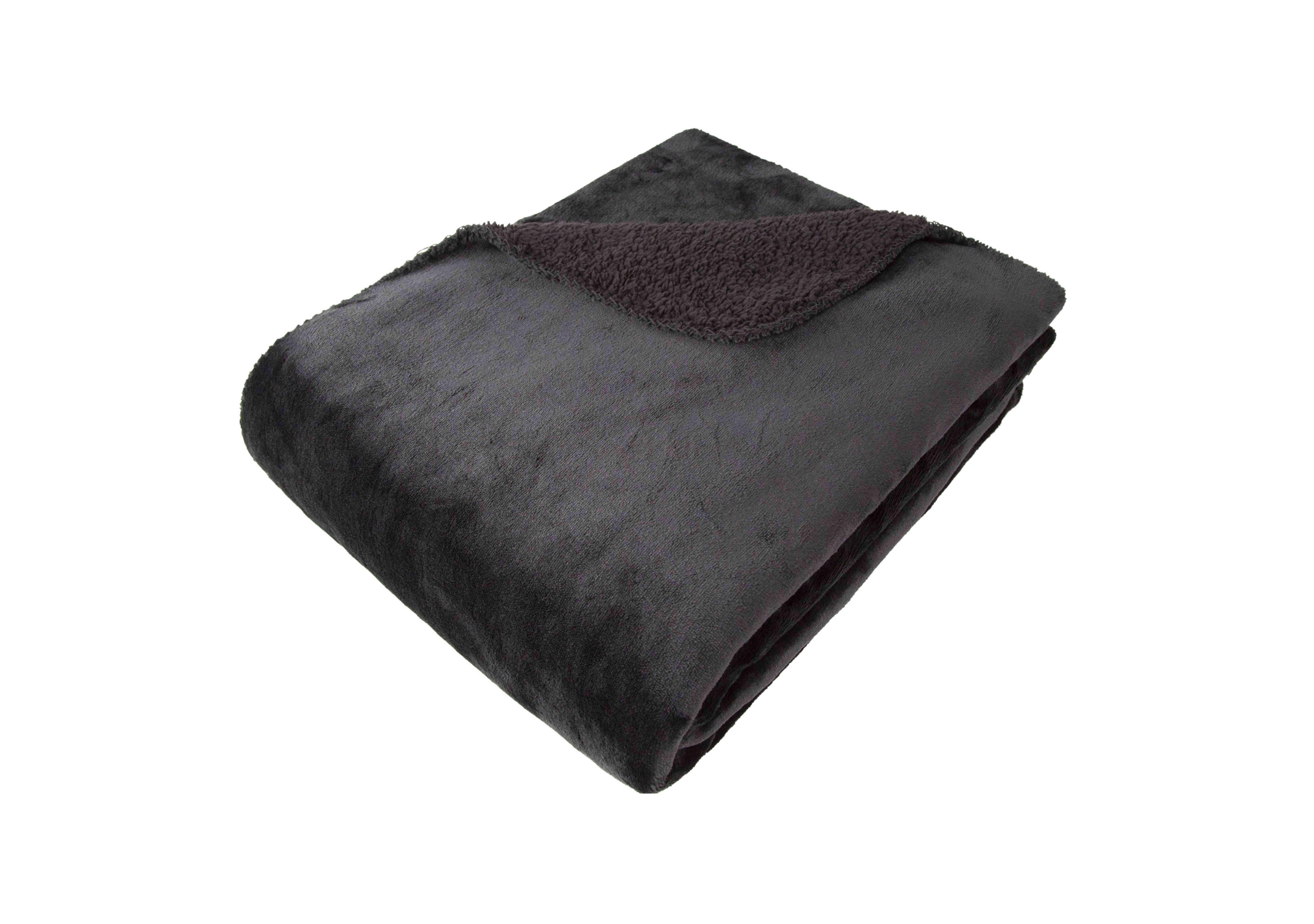 Cosy Throw in Black on Furniture Village