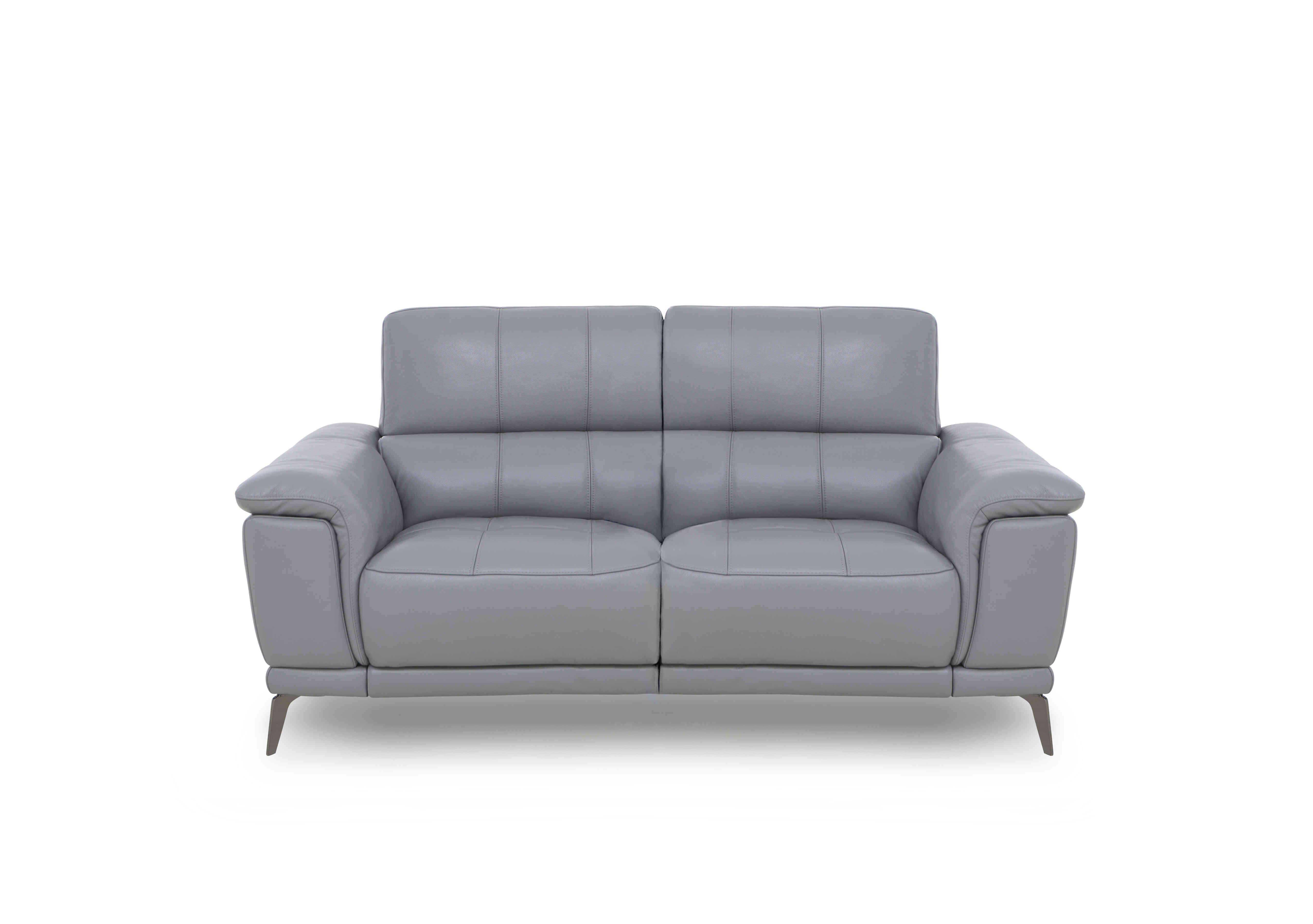 Lecce 2 Seater Leather Power Recliner Sofa with Power Headrests in Nc-435e Sleet on Furniture Village