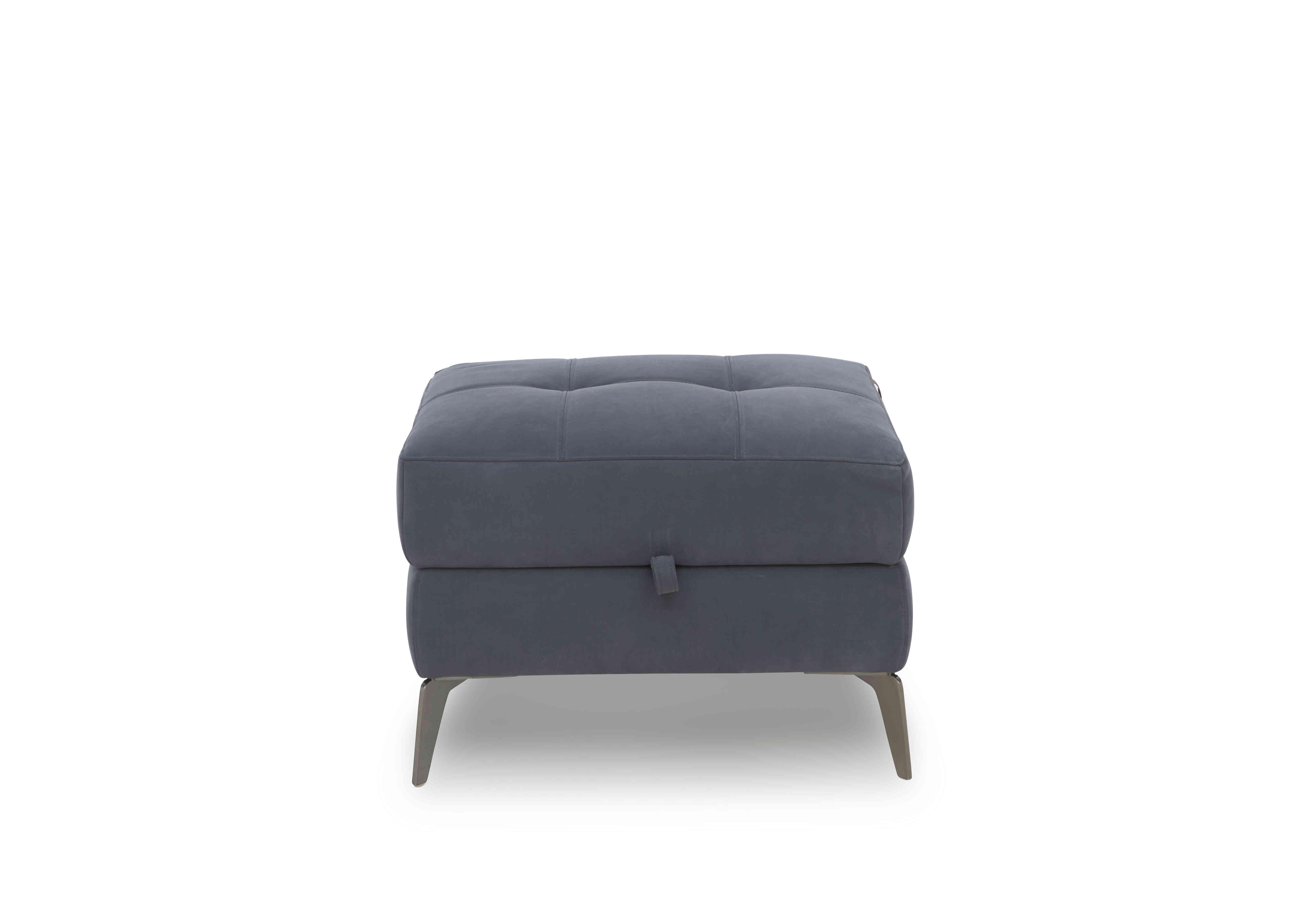 Lecce Fabric Storage Footstool in Sfa-Bem-R05 Steel Grey on Furniture Village