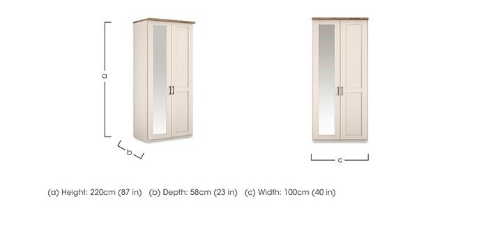 Adeline 2 Door Hinged Wardrobe With Left Hand Mirror in  on Furniture Village