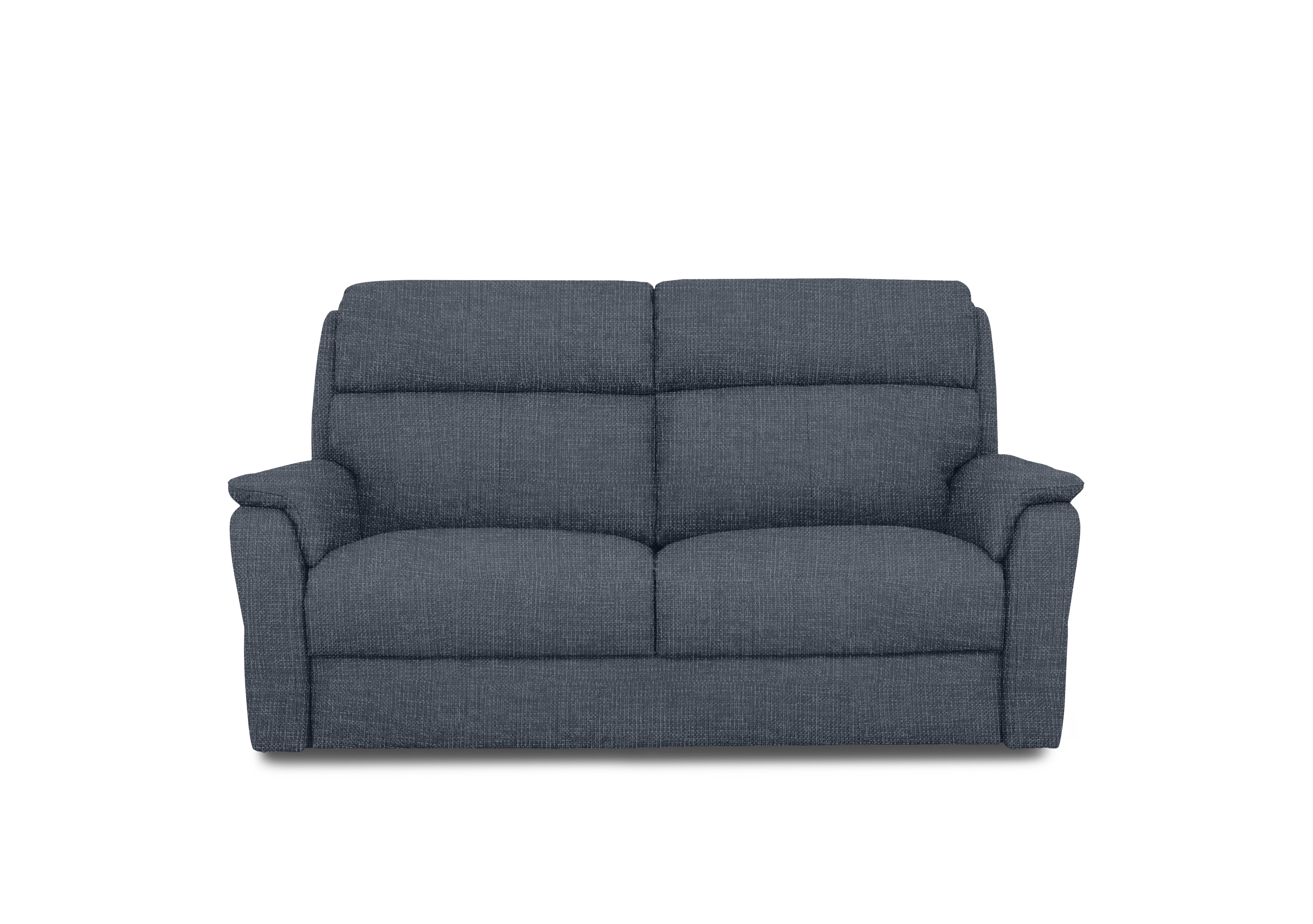 Vito Fabric 2 Seater Sofa in Zoia Blue 8014 on Furniture Village