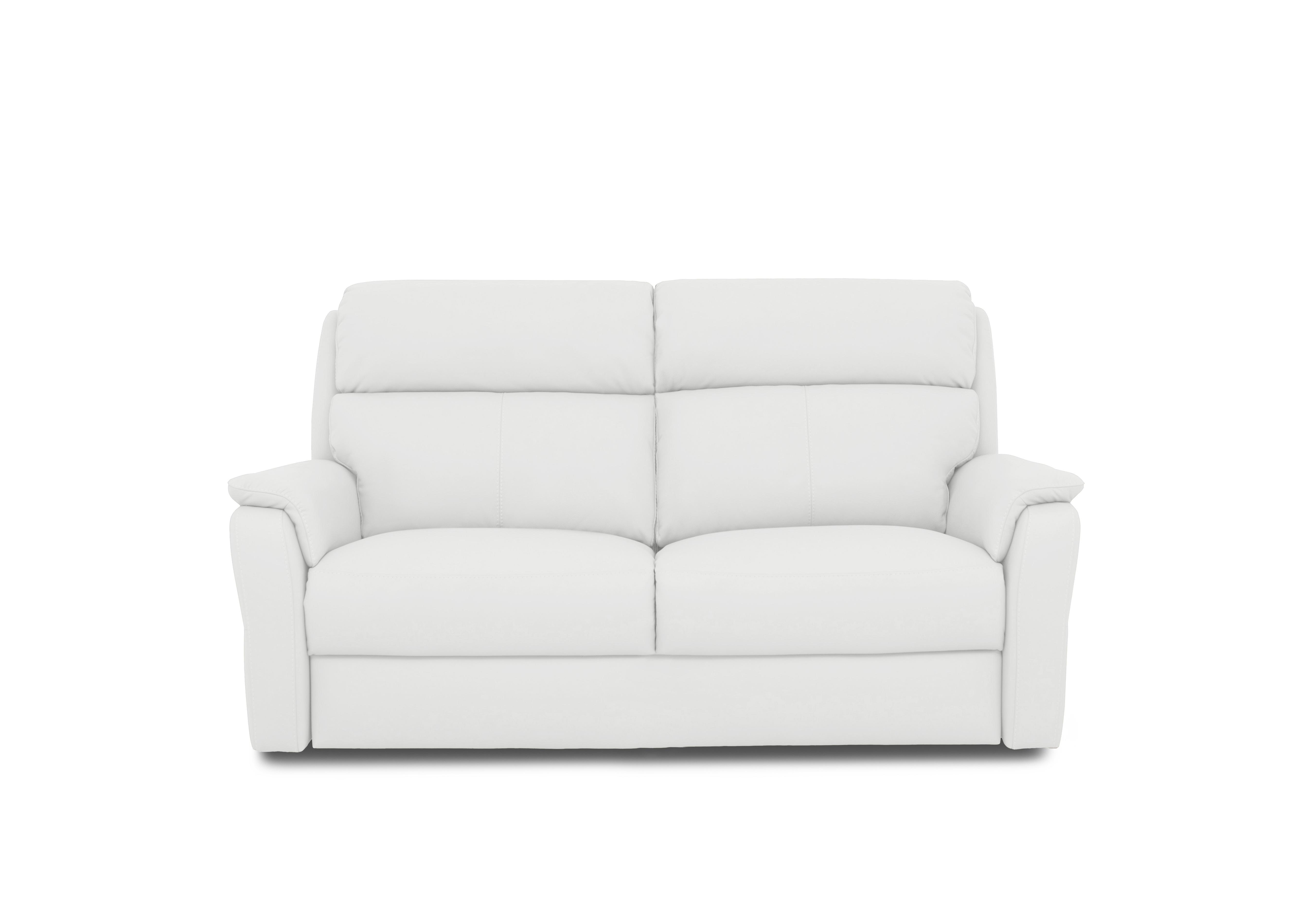 Vito Leather 2 Seater Sofa in Torello Bianco Puro 370 on Furniture Village