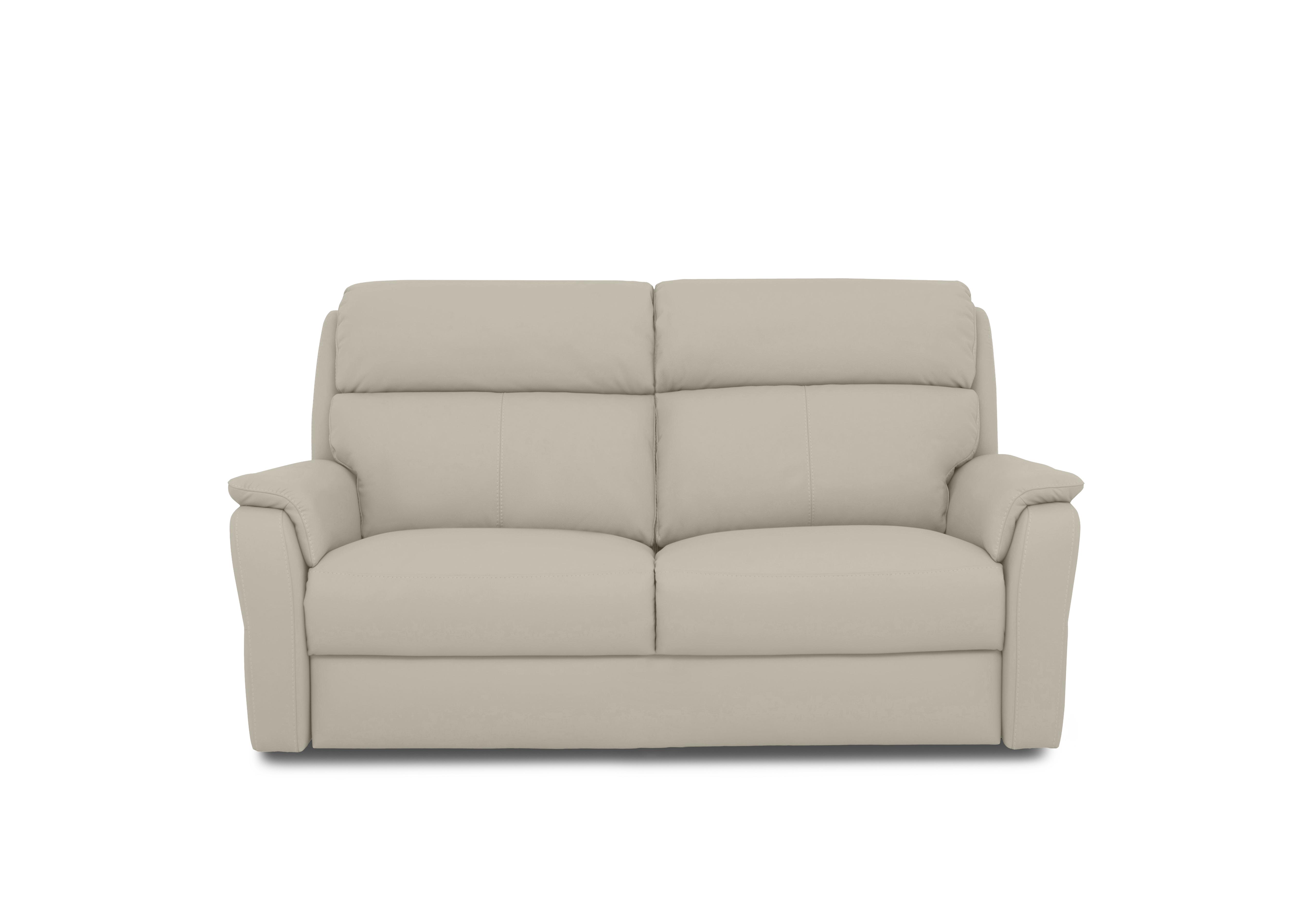 Vito Leather 2 Seater Sofa in Torello Ice 371 on Furniture Village