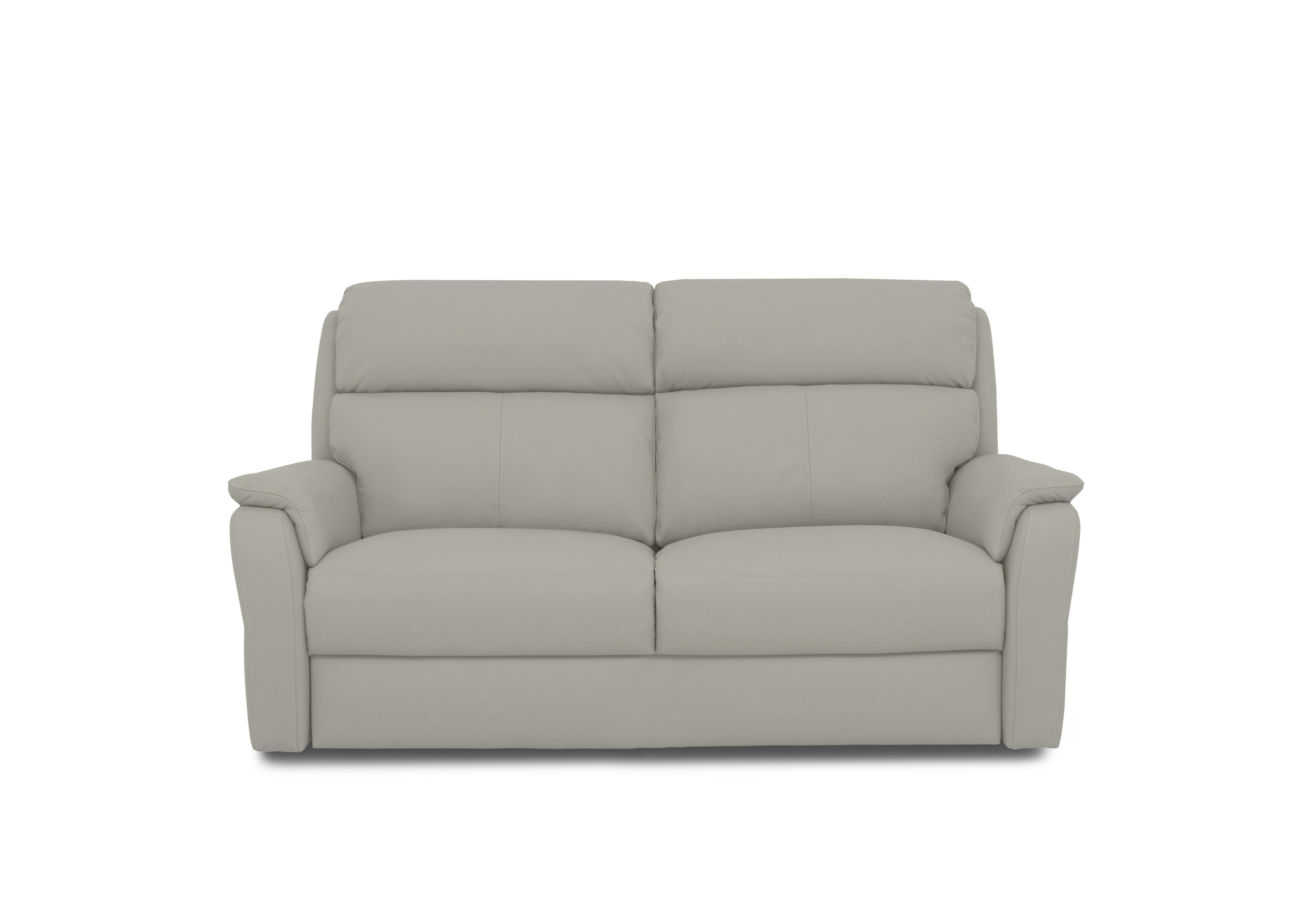 Vito Leather 2 Seater Sofa in Torello Tortora 328 on Furniture Village