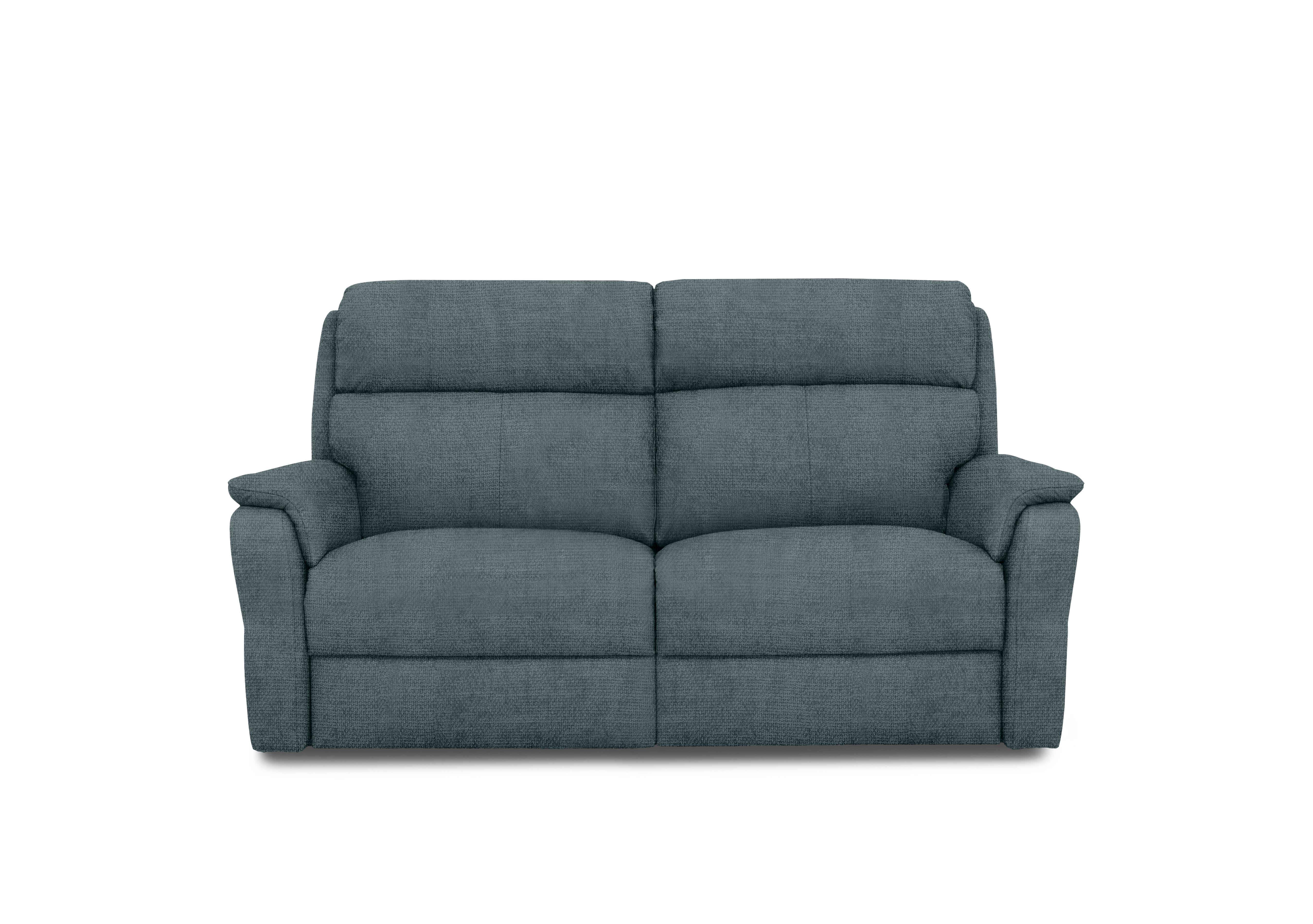Vito Fabric 2 Seater Power Recliner Sofa with Power Headrests and Power Lumbar in Baobab Blue on Furniture Village