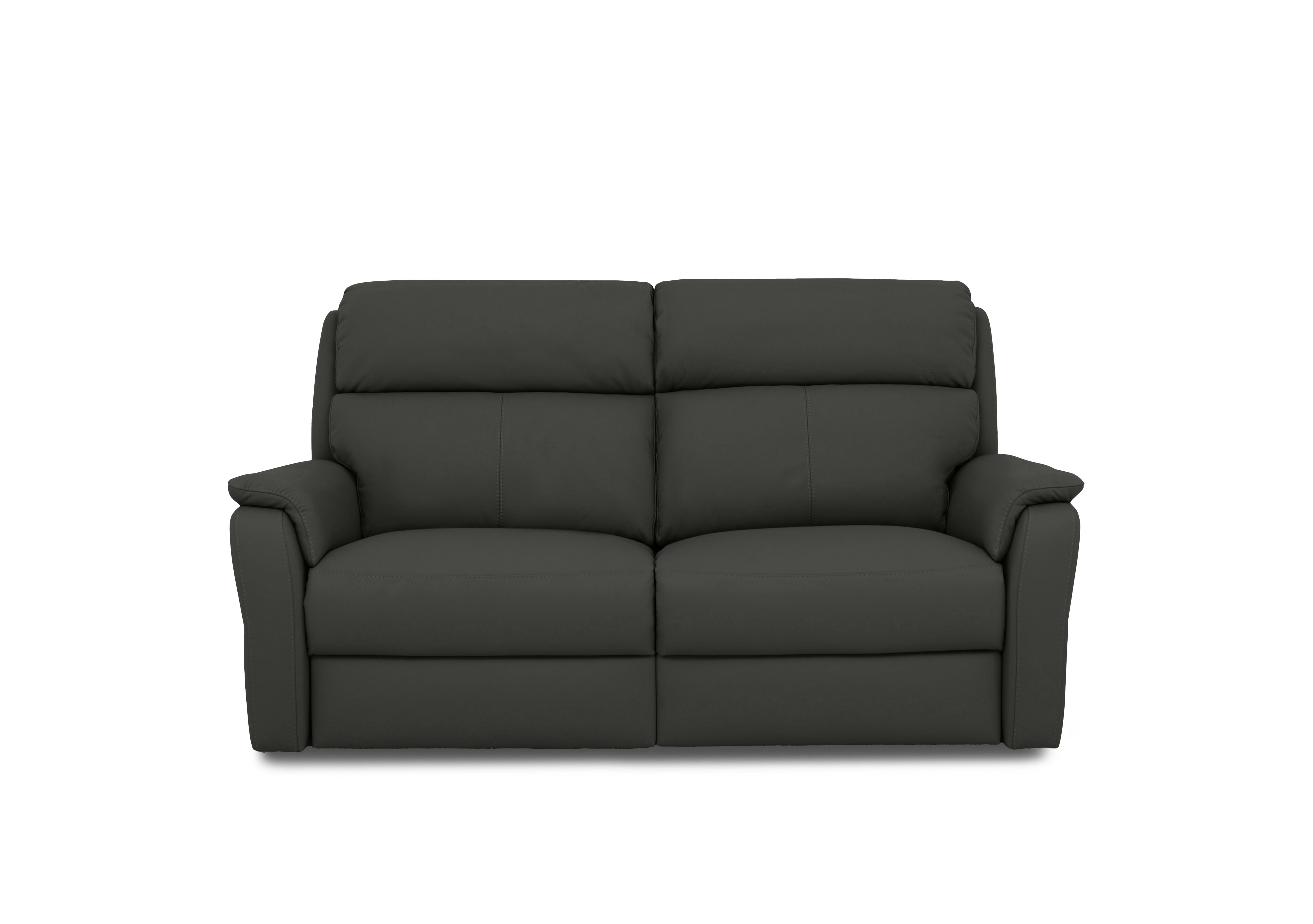Vito Leather 2 Seater Power Recliner Sofa with Power Headrests and Power Lumbar in Botero Grigio 2162 on Furniture Village
