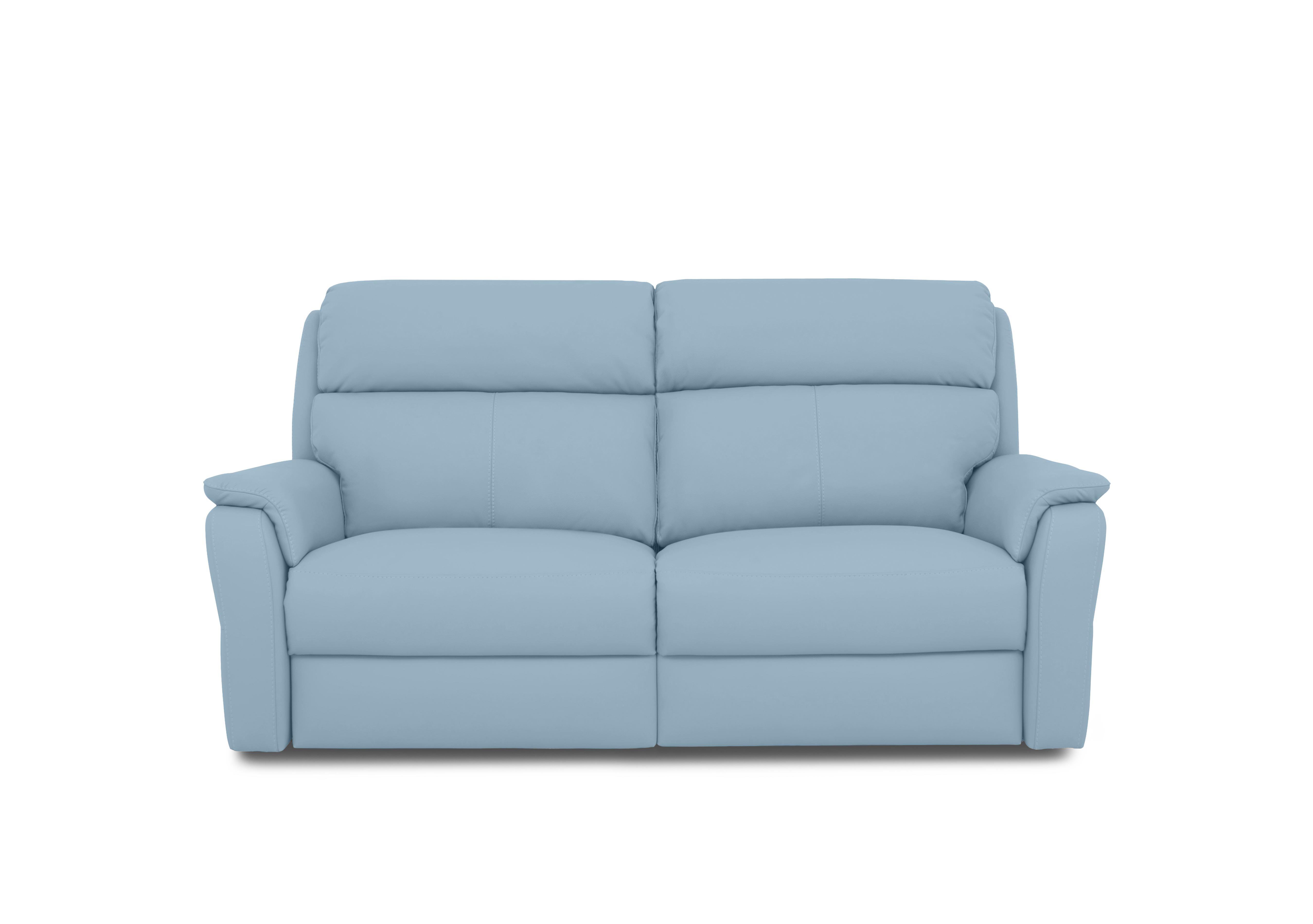 Vito Leather 3 Seater Sofa in Botero Cielo 2167 on Furniture Village