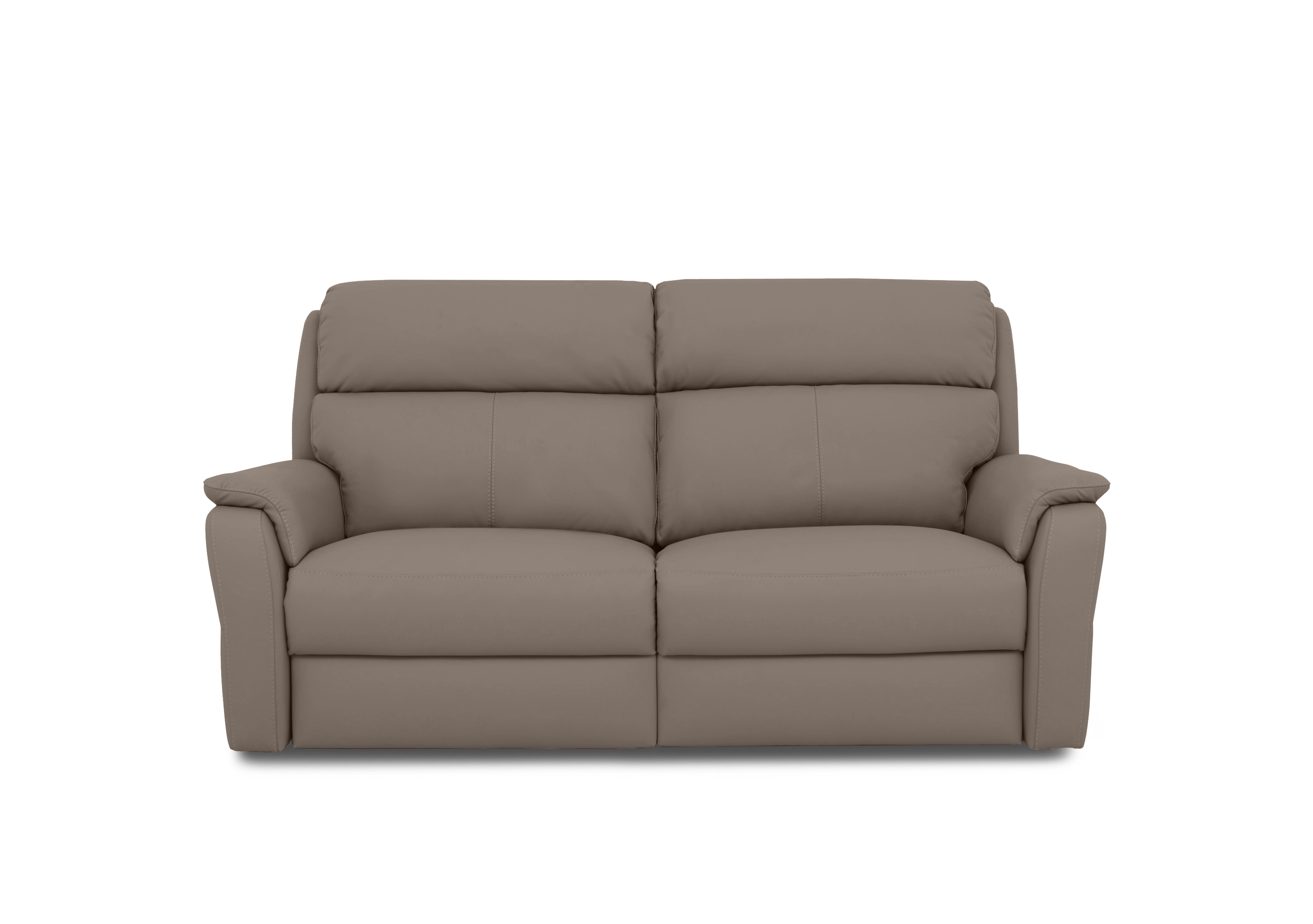 Vito Leather 3 Seater Sofa in Botero Taupe 2152 on Furniture Village