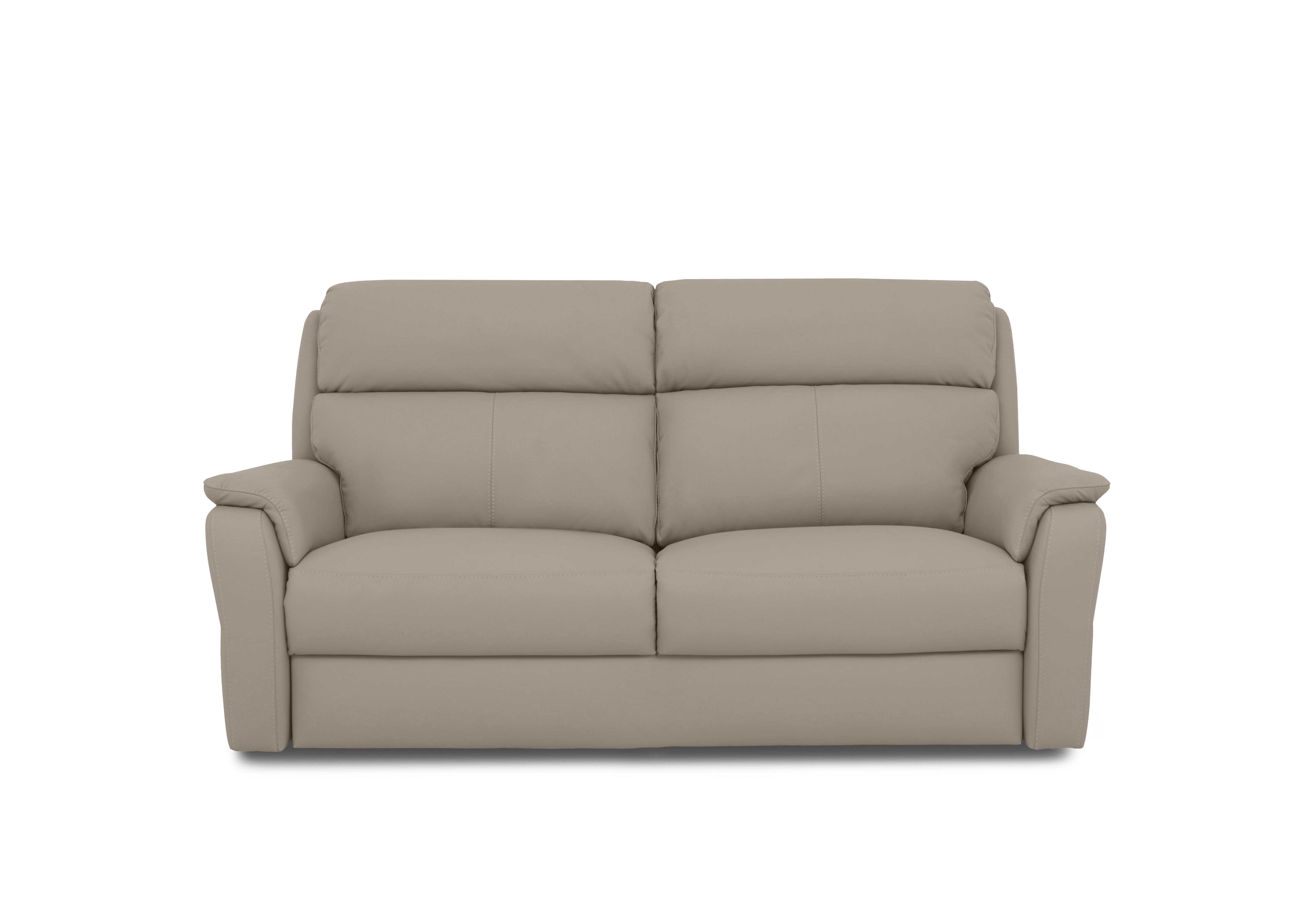 Vito Leather 3 Seater Sofa in Botero Tortora  2165 on Furniture Village