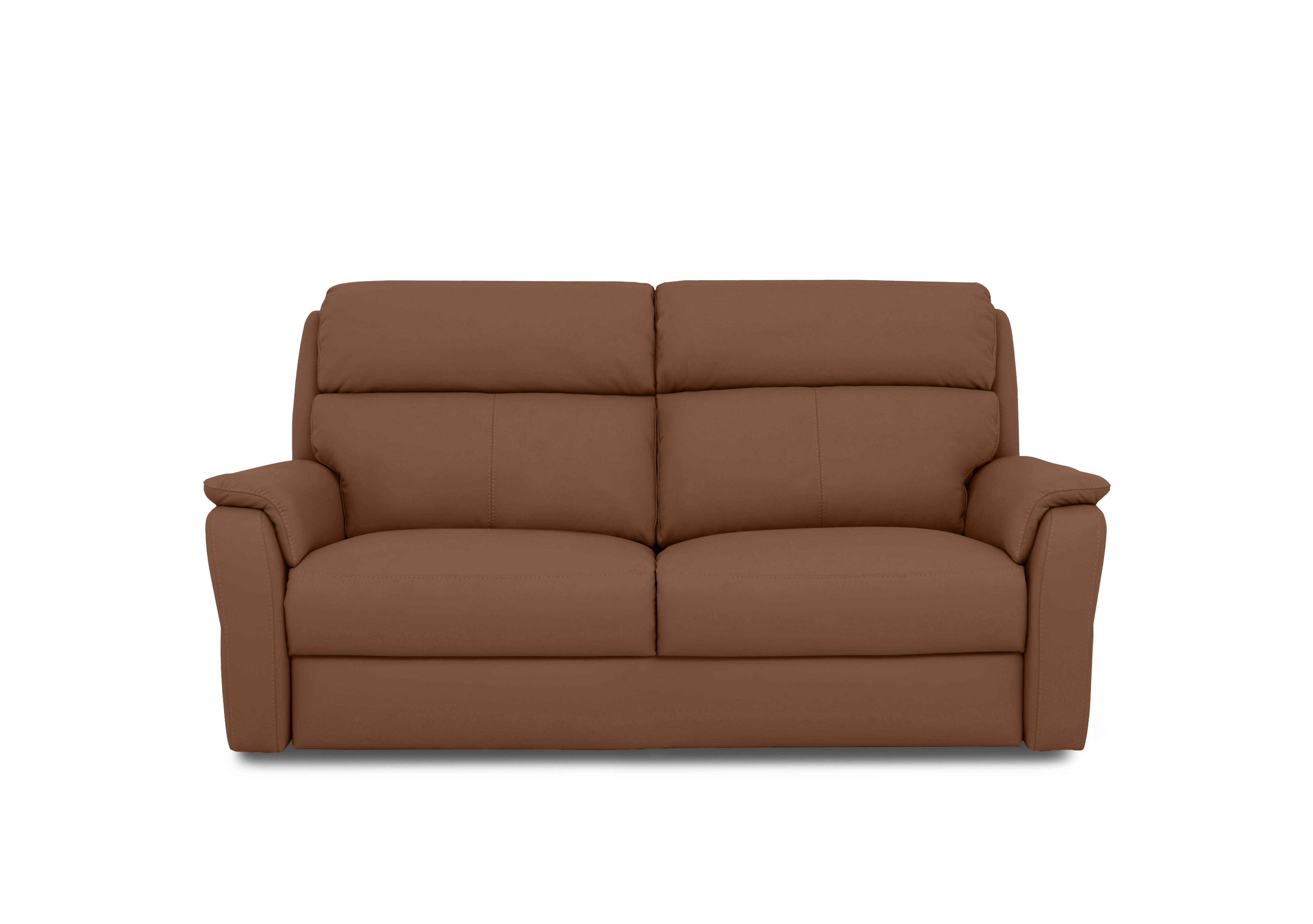 Vito Leather 3 Seater Sofa in Torello Cognac 363 on Furniture Village