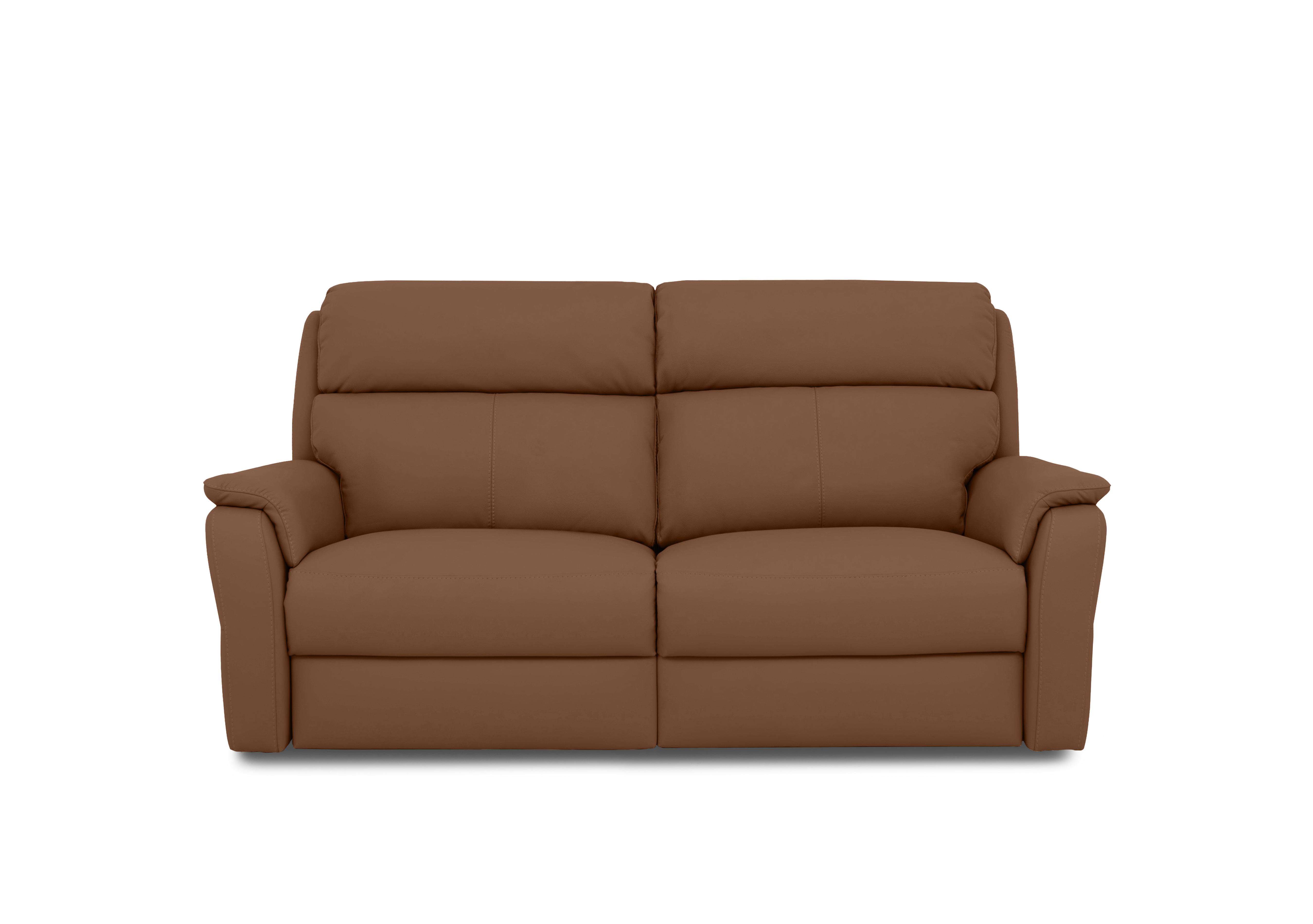 Vito Leather 3 Seater Sofa in Torello Cognac 363 on Furniture Village