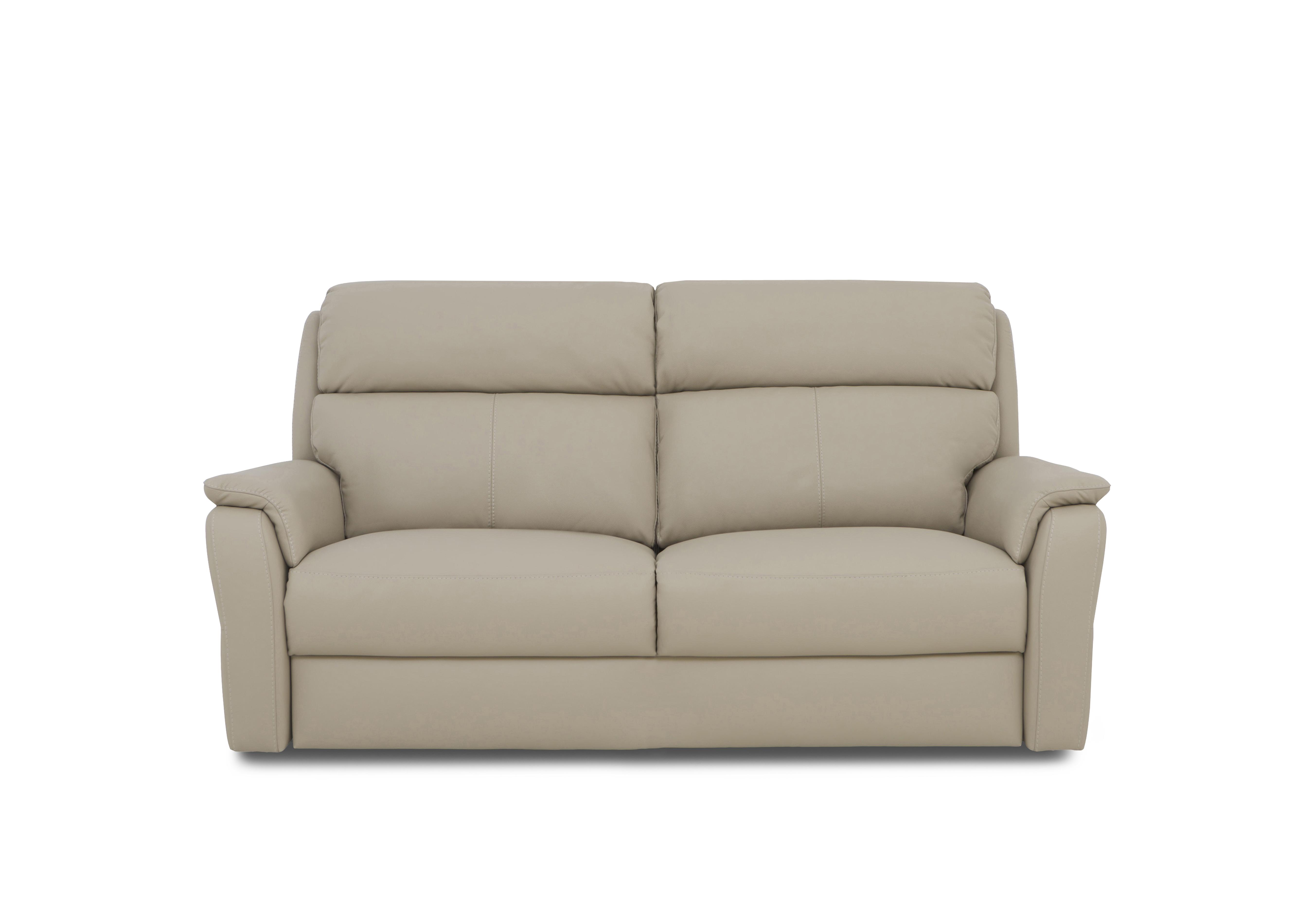 Vito Leather 3 Seater Sofa in Torello Fango 352 on Furniture Village