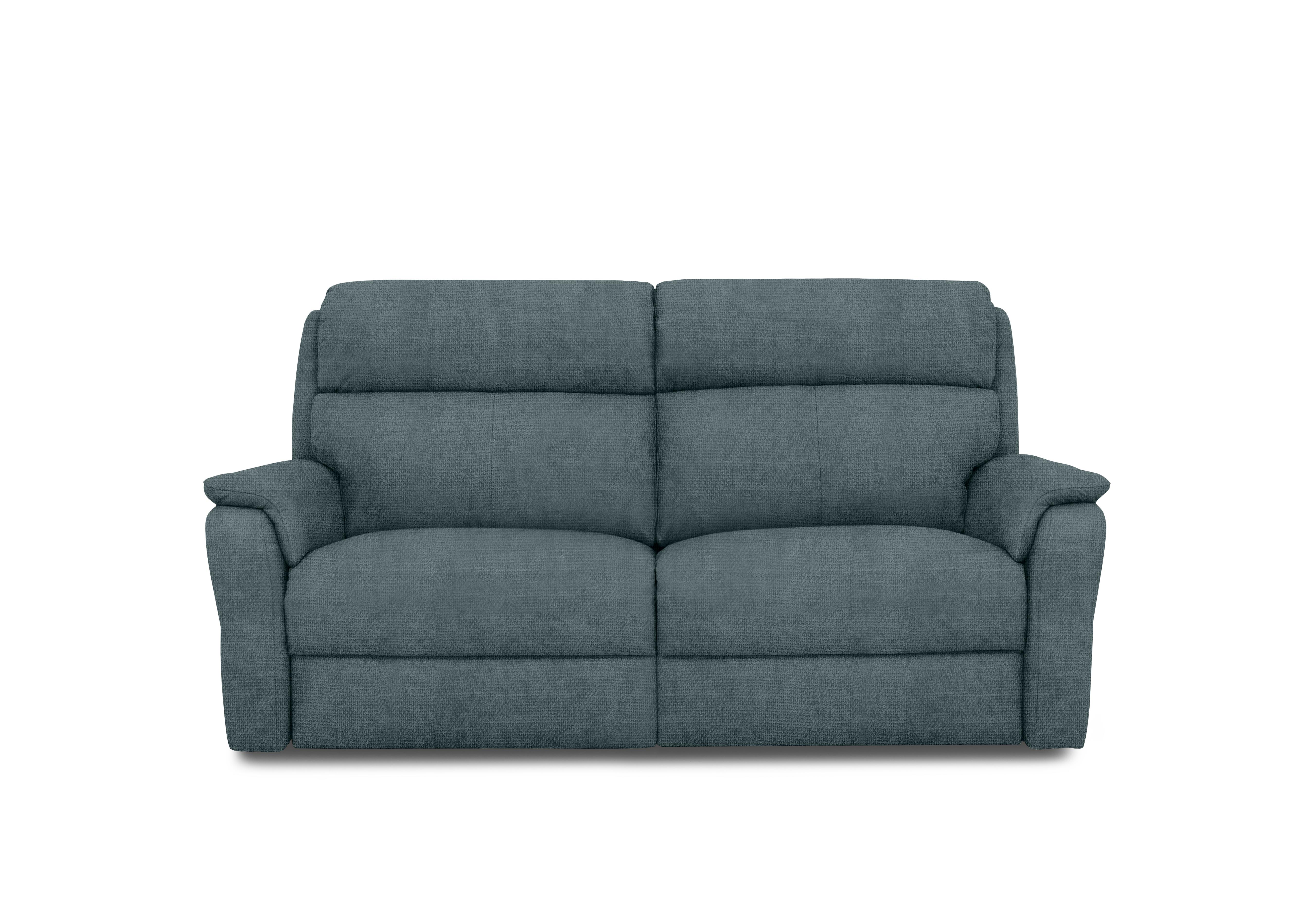 Vito Fabric 3 Seater Power Recliner Sofa with Power Headrests and Power Lumbar in Baobab Blue on Furniture Village