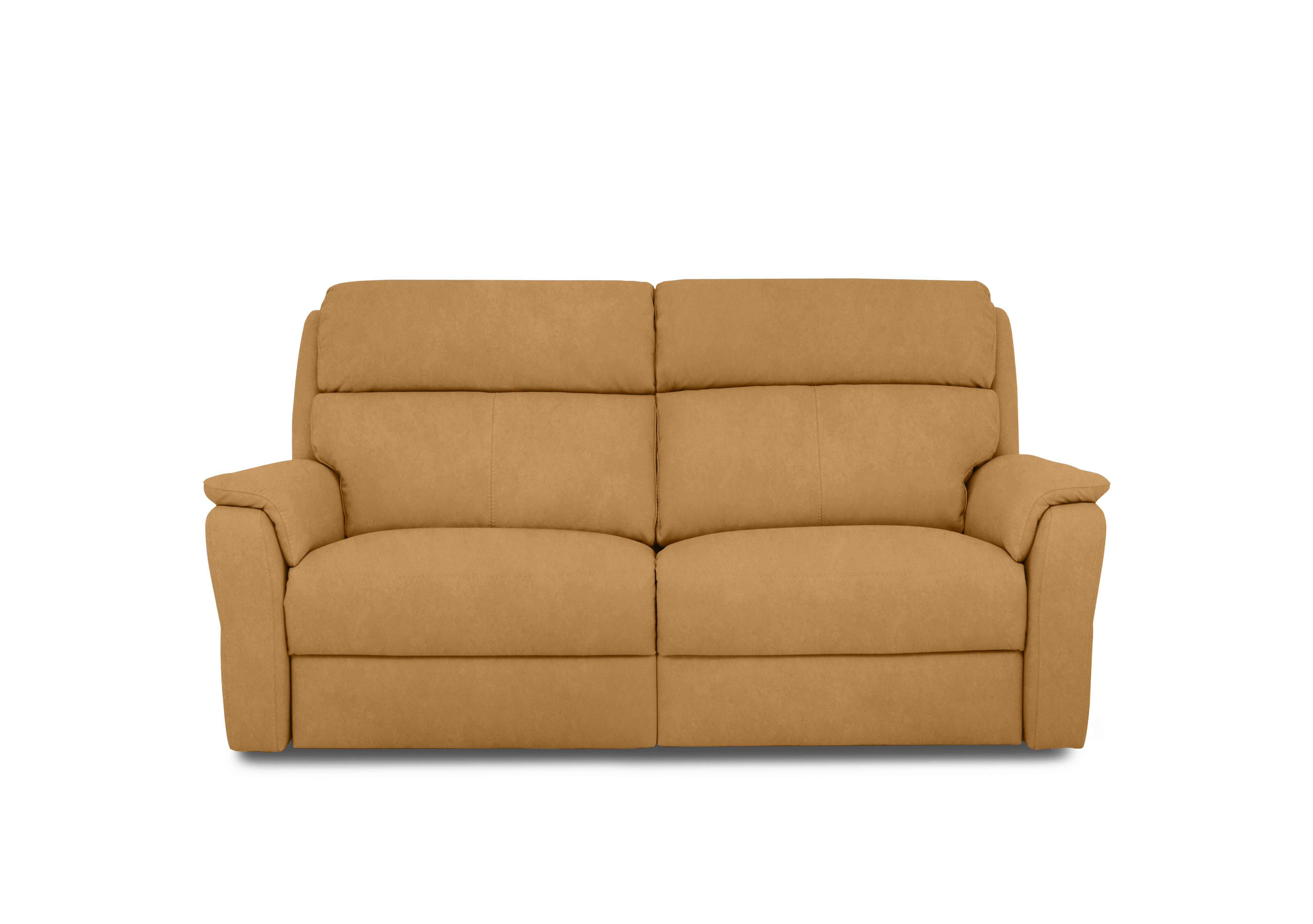 Vito Fabric 3 Seater Power Recliner Sofa with Power Headrests and Power Lumbar in Flambe Ocra on Furniture Village