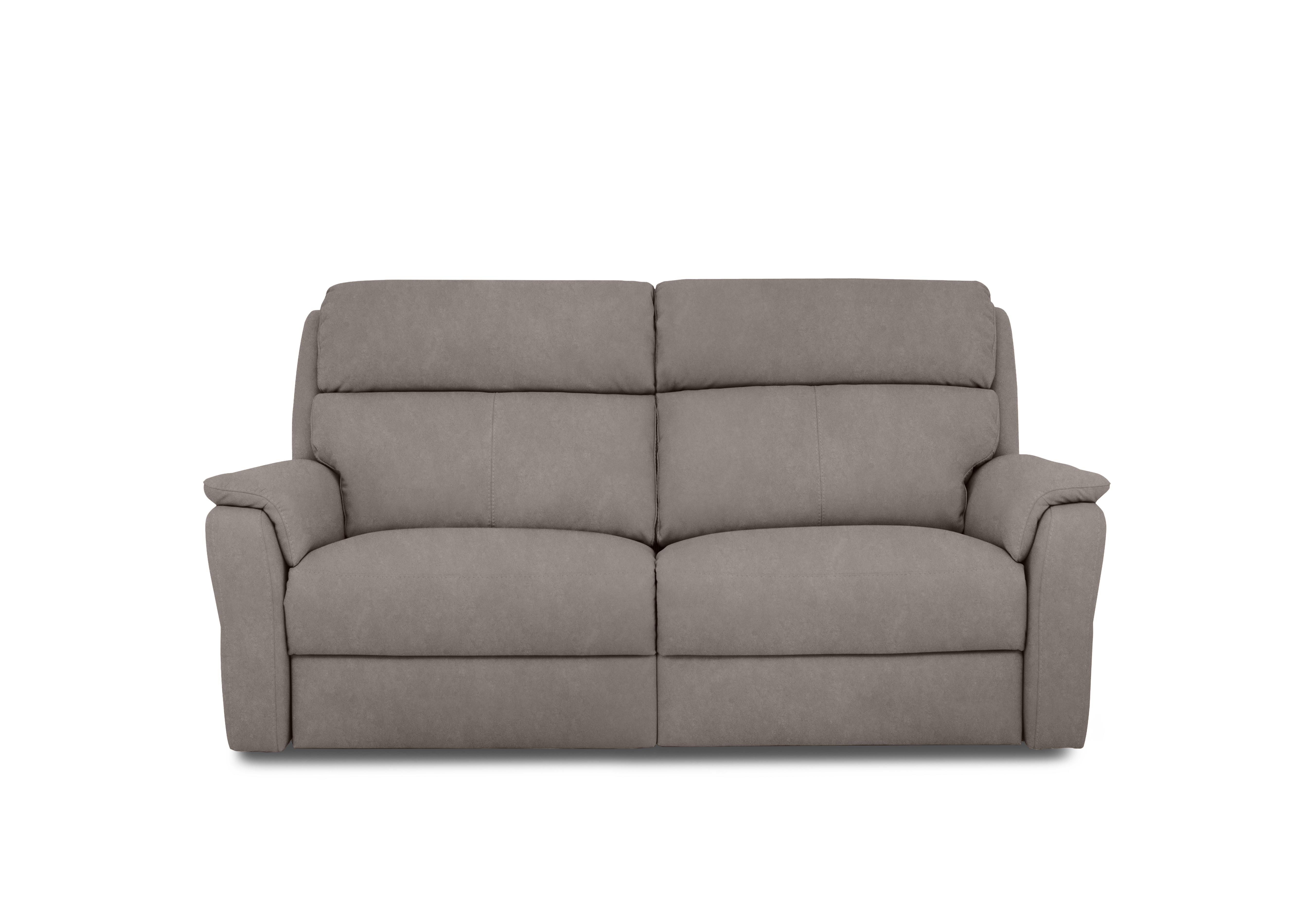Vito Fabric 3 Seater Power Recliner Sofa with Power Headrests and Power Lumbar in Flambe Tortora on Furniture Village