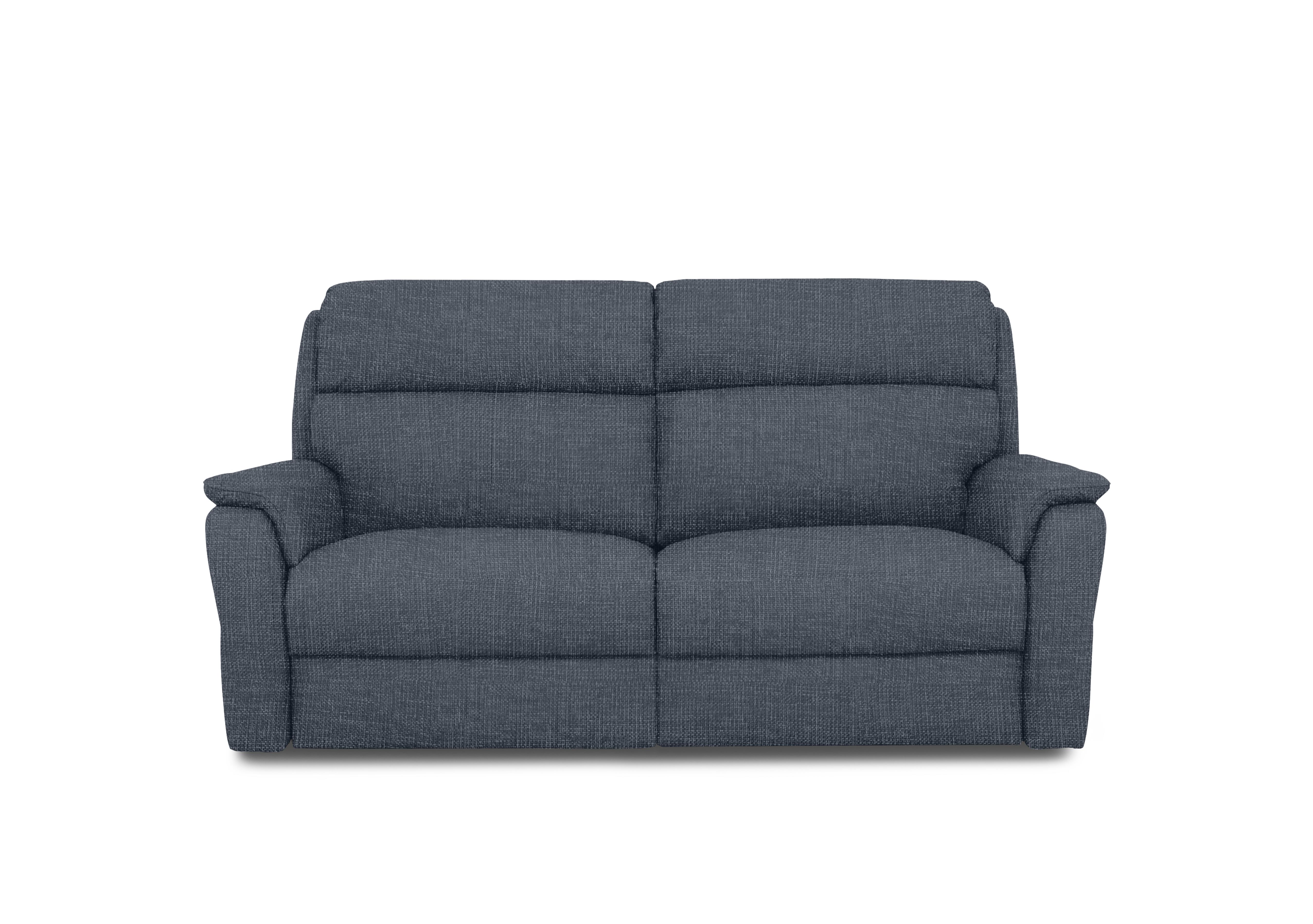 Vito Fabric 3 Seater Power Recliner Sofa with Power Headrests and Power Lumbar in Zoia Blue 8014 on Furniture Village