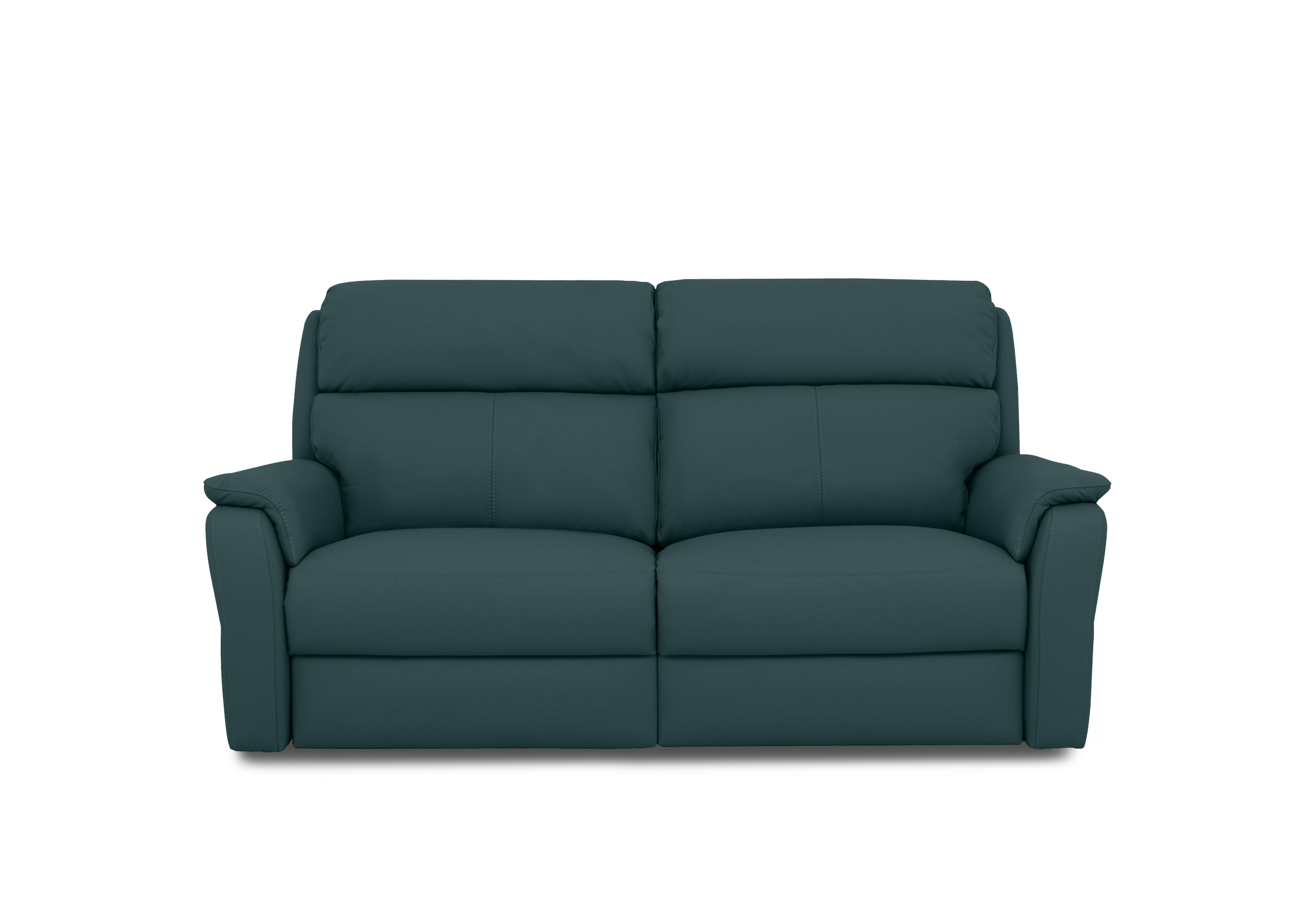 Vito Leather 3 Seater Power Recliner Sofa with Power Headrests and Power Lumbar in Botero Ottanio 2155 on Furniture Village