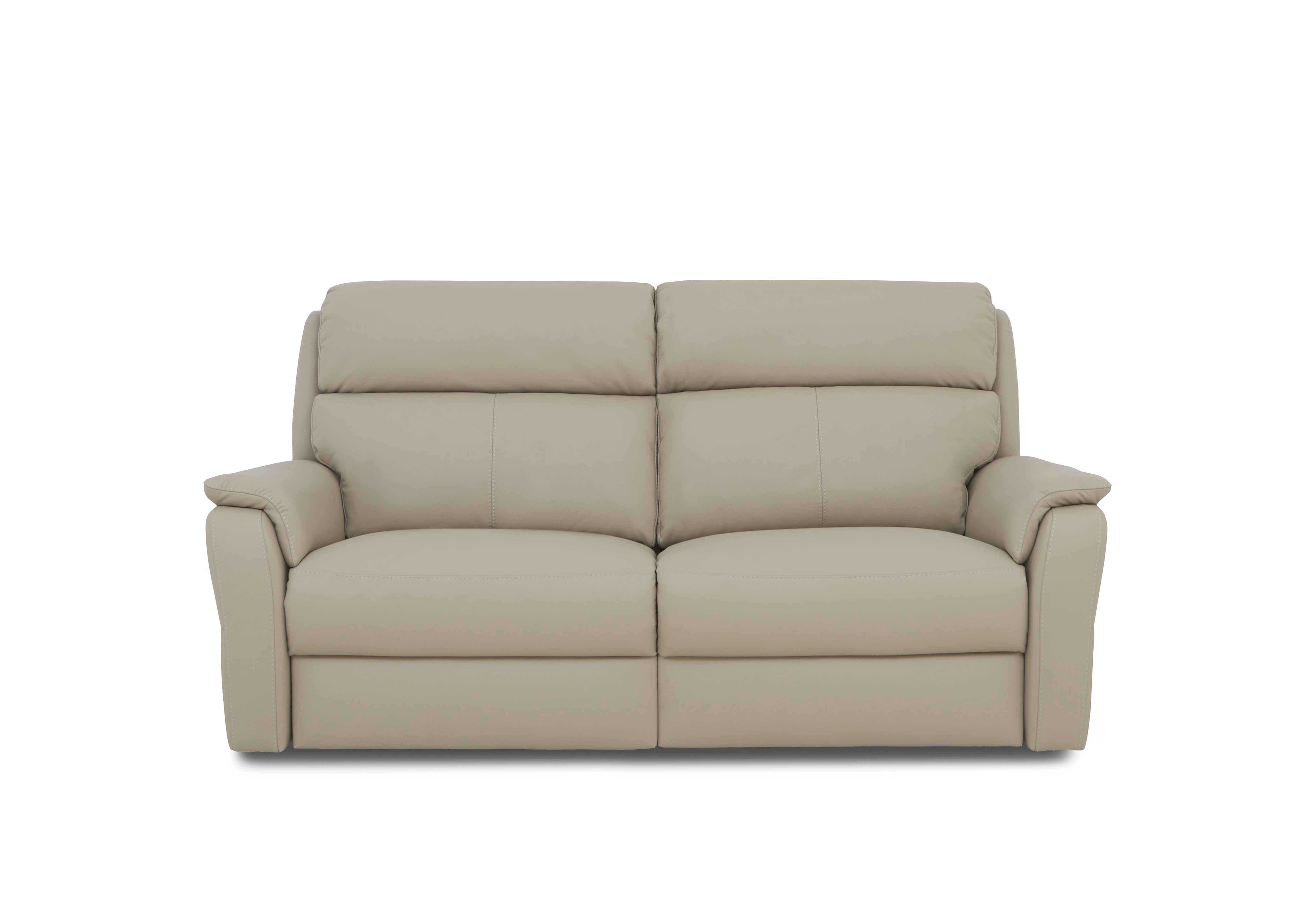 Vito Leather 3 Seater Power Recliner Sofa with Power Headrests and Power Lumbar in Torello Fango 352 on Furniture Village