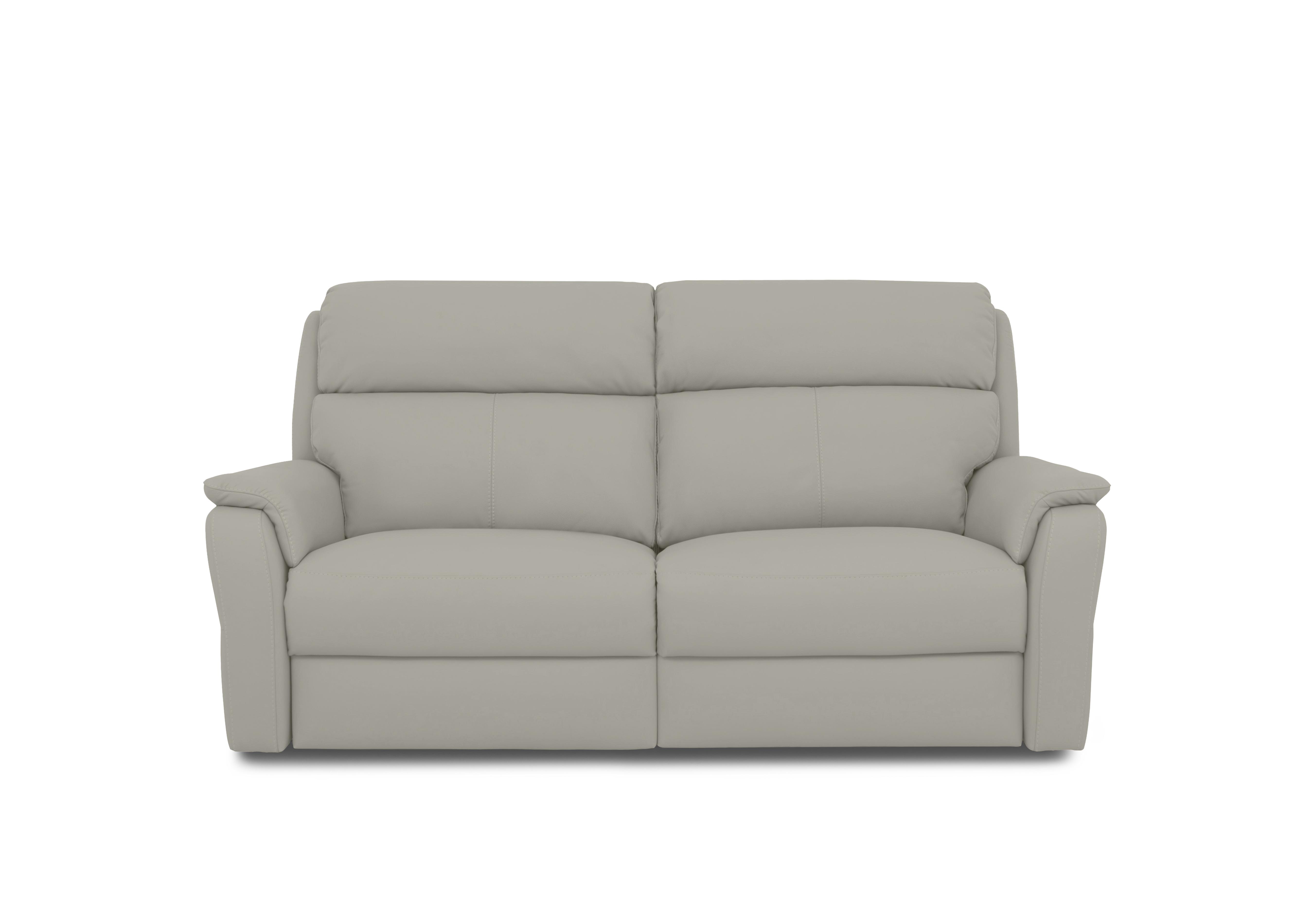 Vito Leather 3 Seater Power Recliner Sofa with Power Headrests and Power Lumbar in Torello Tortora 328 on Furniture Village