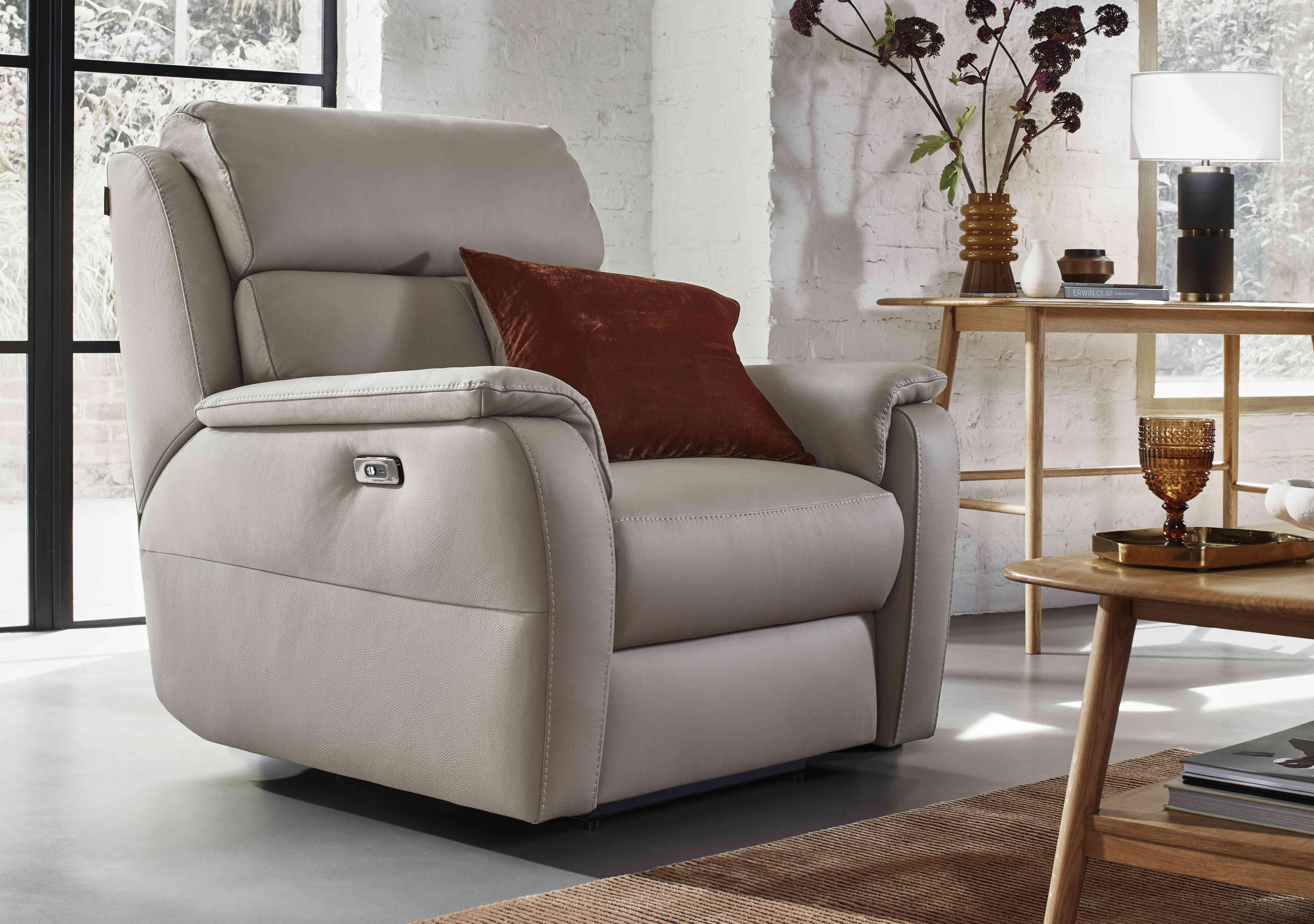 Vito Leather Chair in  on Furniture Village