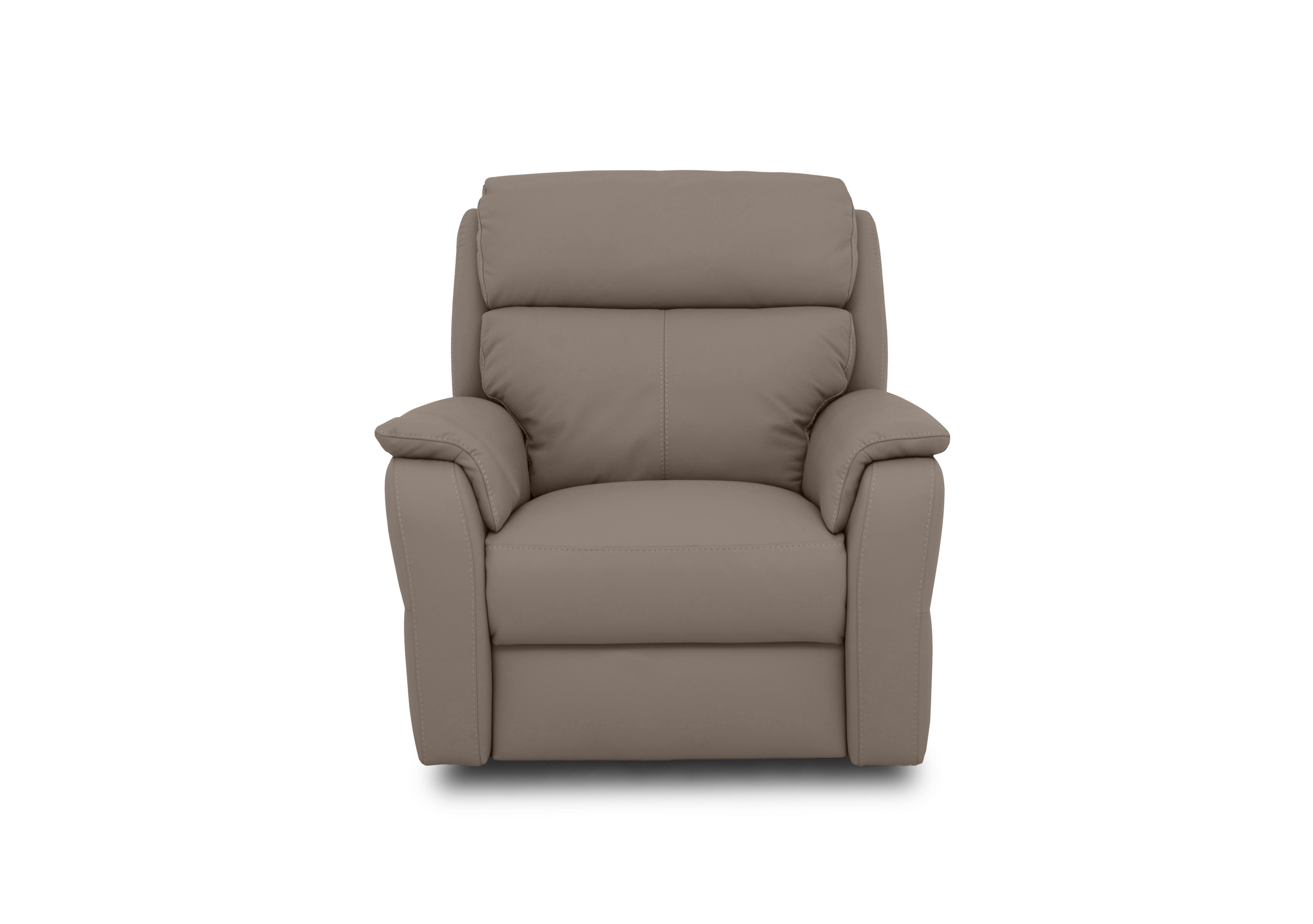 Vito Leather Chair in Botero Taupe 2152 on Furniture Village