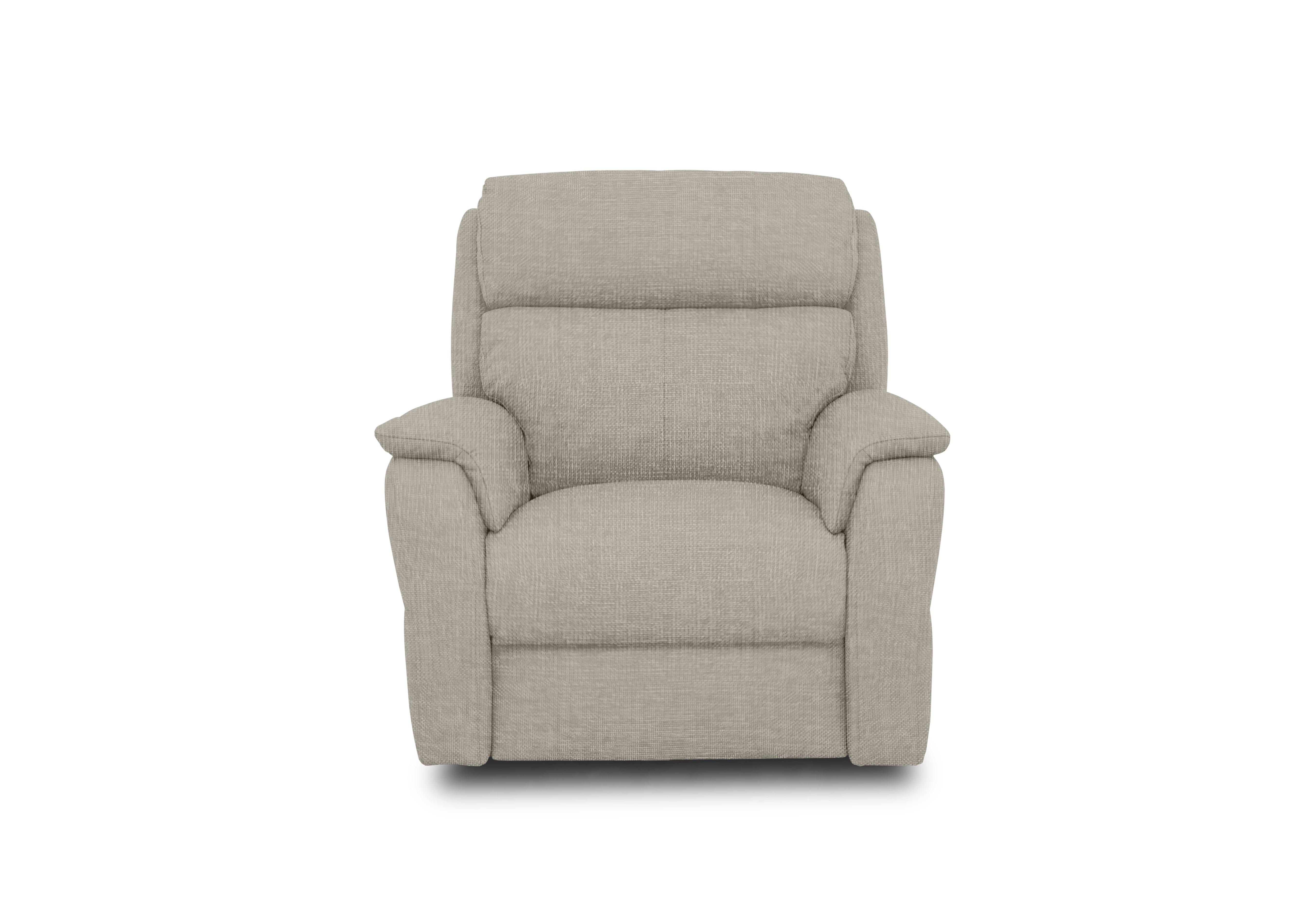 Vito Fabric Power Recliner Chair with Power Headrest and Power Lumbar in Zoia Beige 9020 on Furniture Village