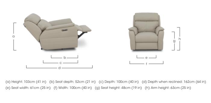 Vito Leather Power Recliner Chair with Power Headrest and Power Lumbar in  on Furniture Village