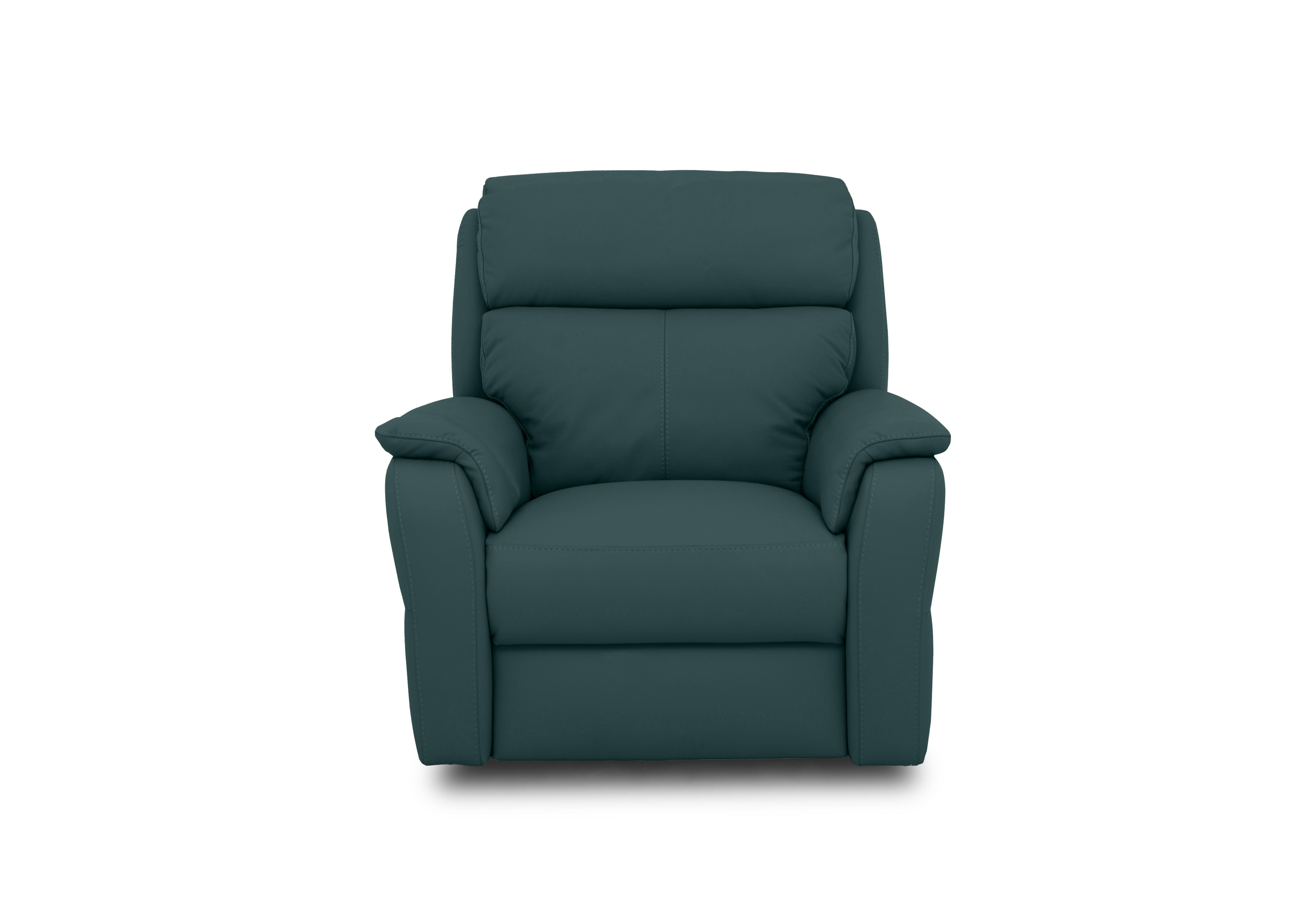 Vito Leather Power Recliner Chair with Power Headrest and Power Lumbar in Botero Ottanio 2155 on Furniture Village