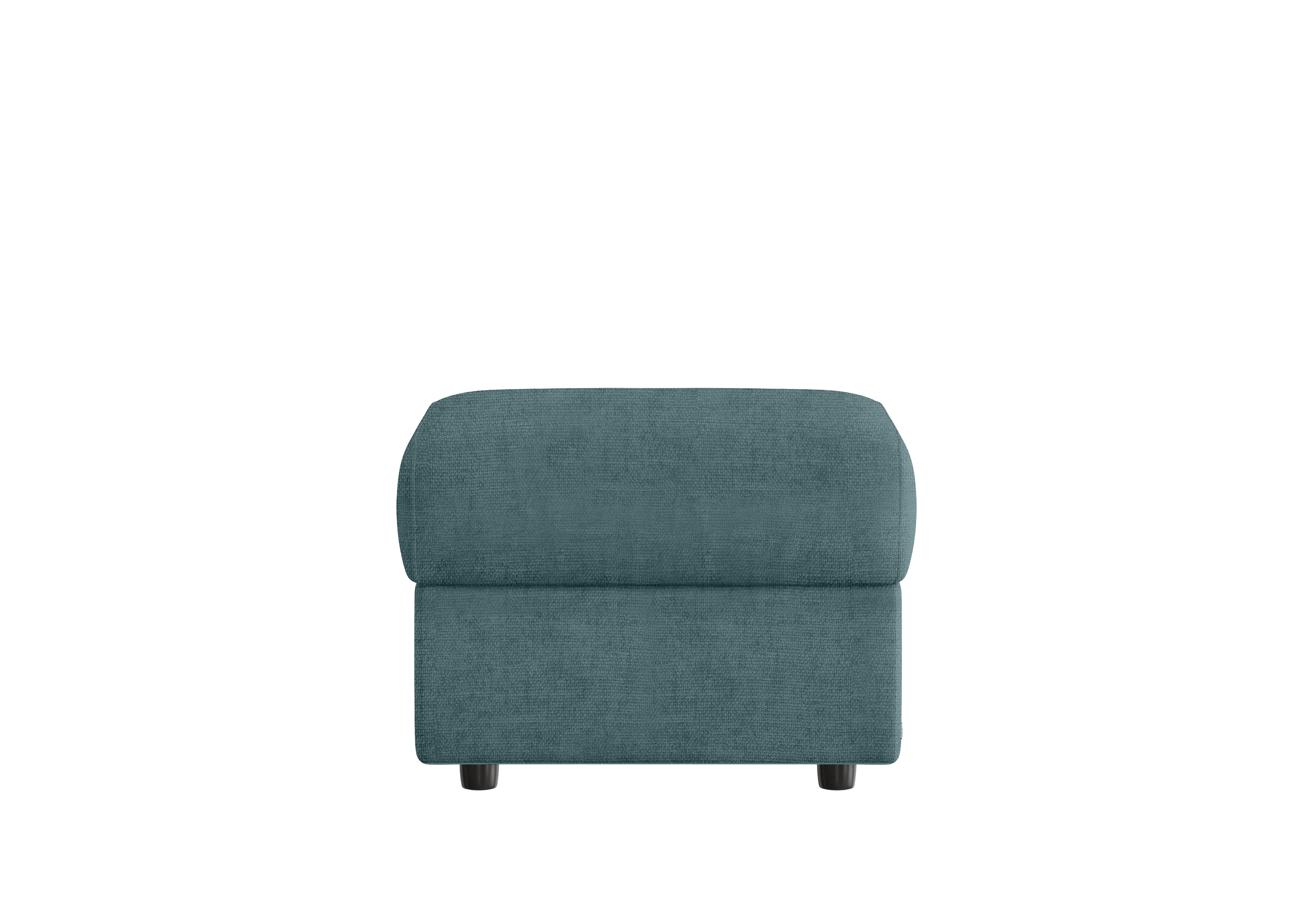 Vito Fabric Storage Footstool in Baobab Blue on Furniture Village