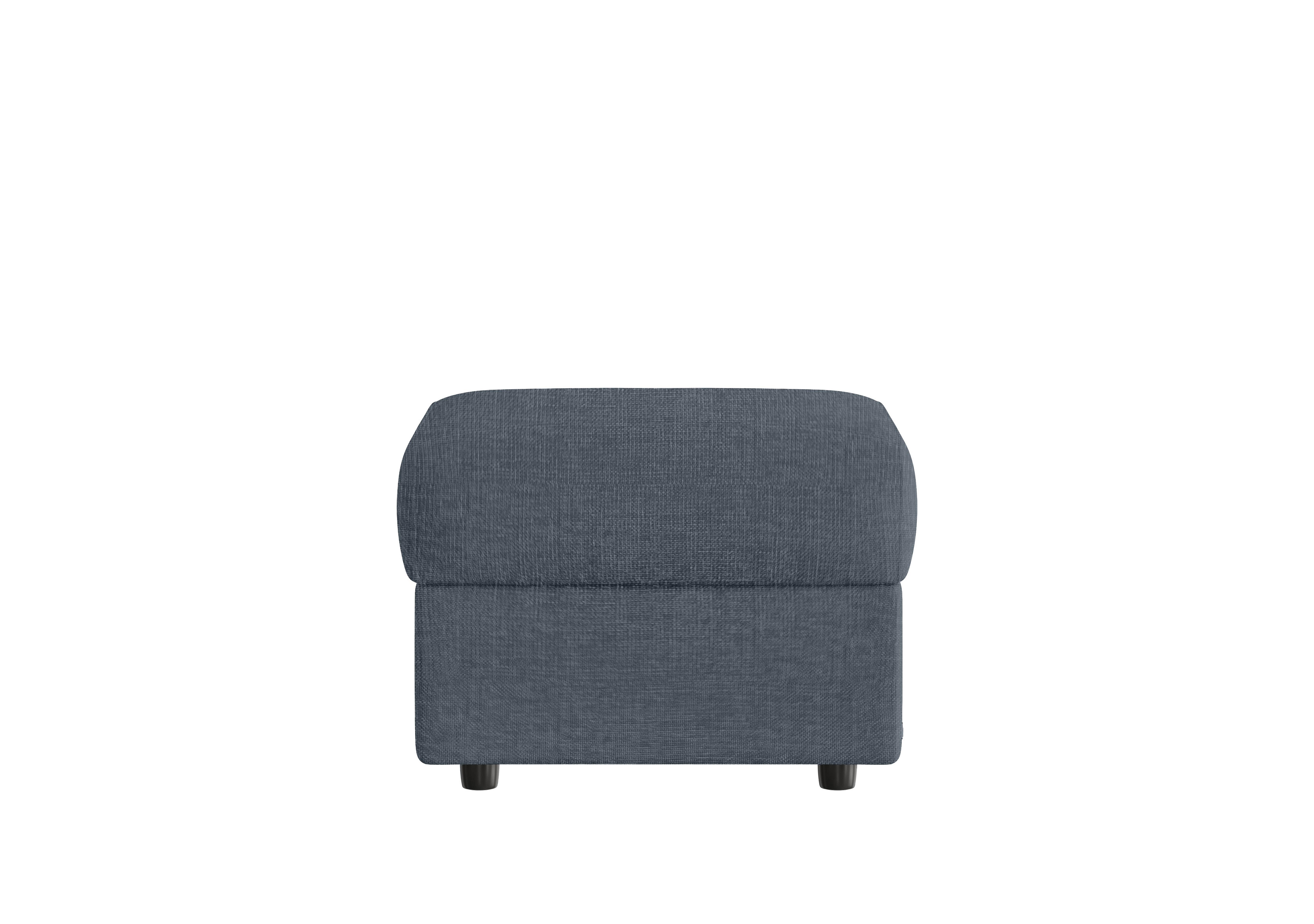 Vito Fabric Storage Footstool in Zoia Blue 8014 on Furniture Village