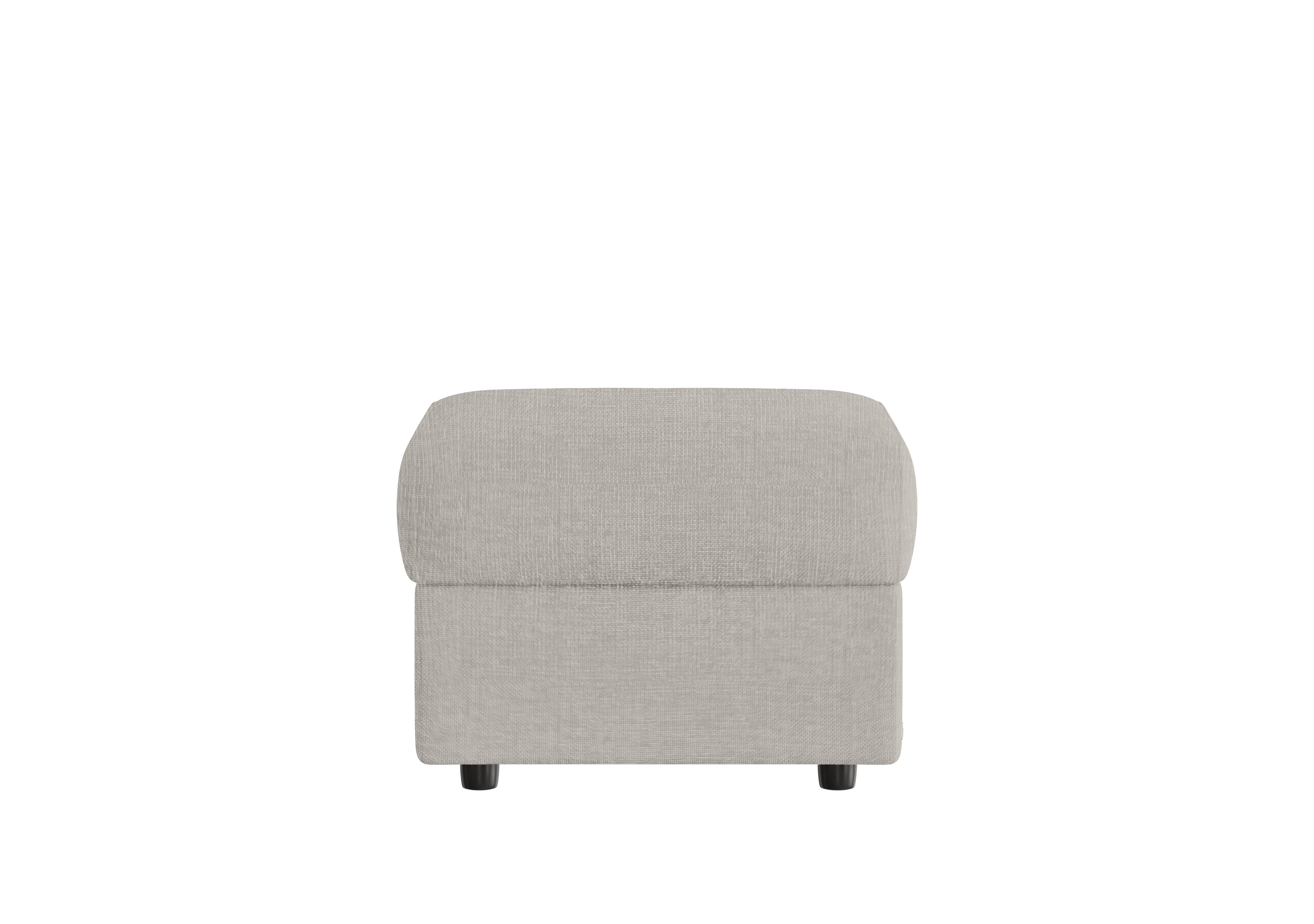 Vito Fabric Storage Footstool in Zoia Light Grey 9443 on Furniture Village