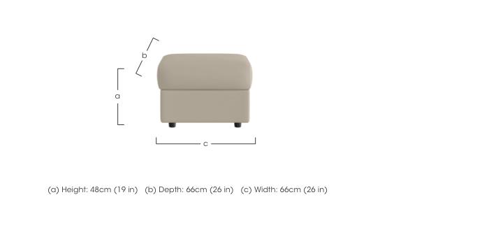 Vito Leather Storage Footstool in  on Furniture Village