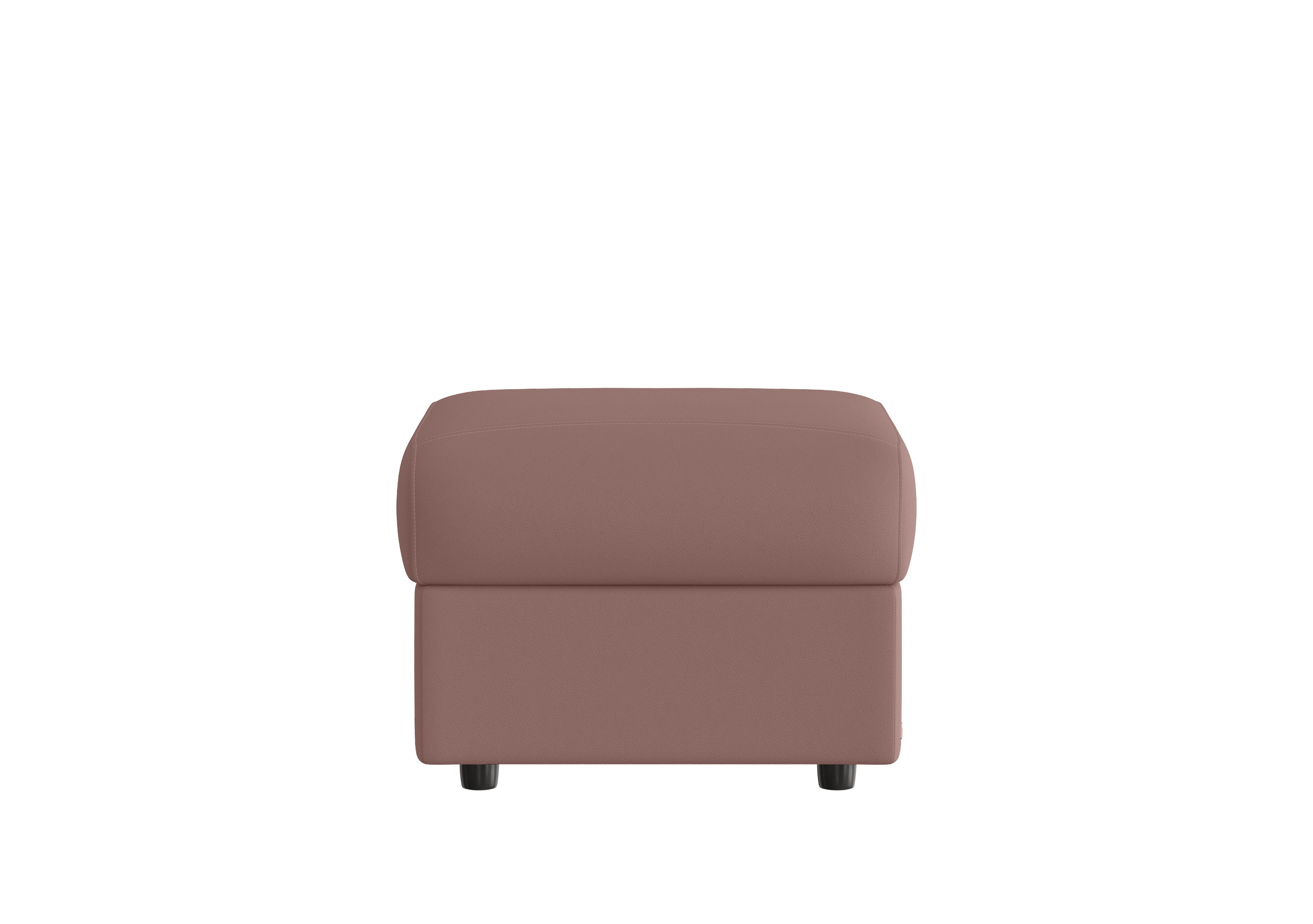 Vito Leather Storage Footstool in Botero Cipria  2160 on Furniture Village