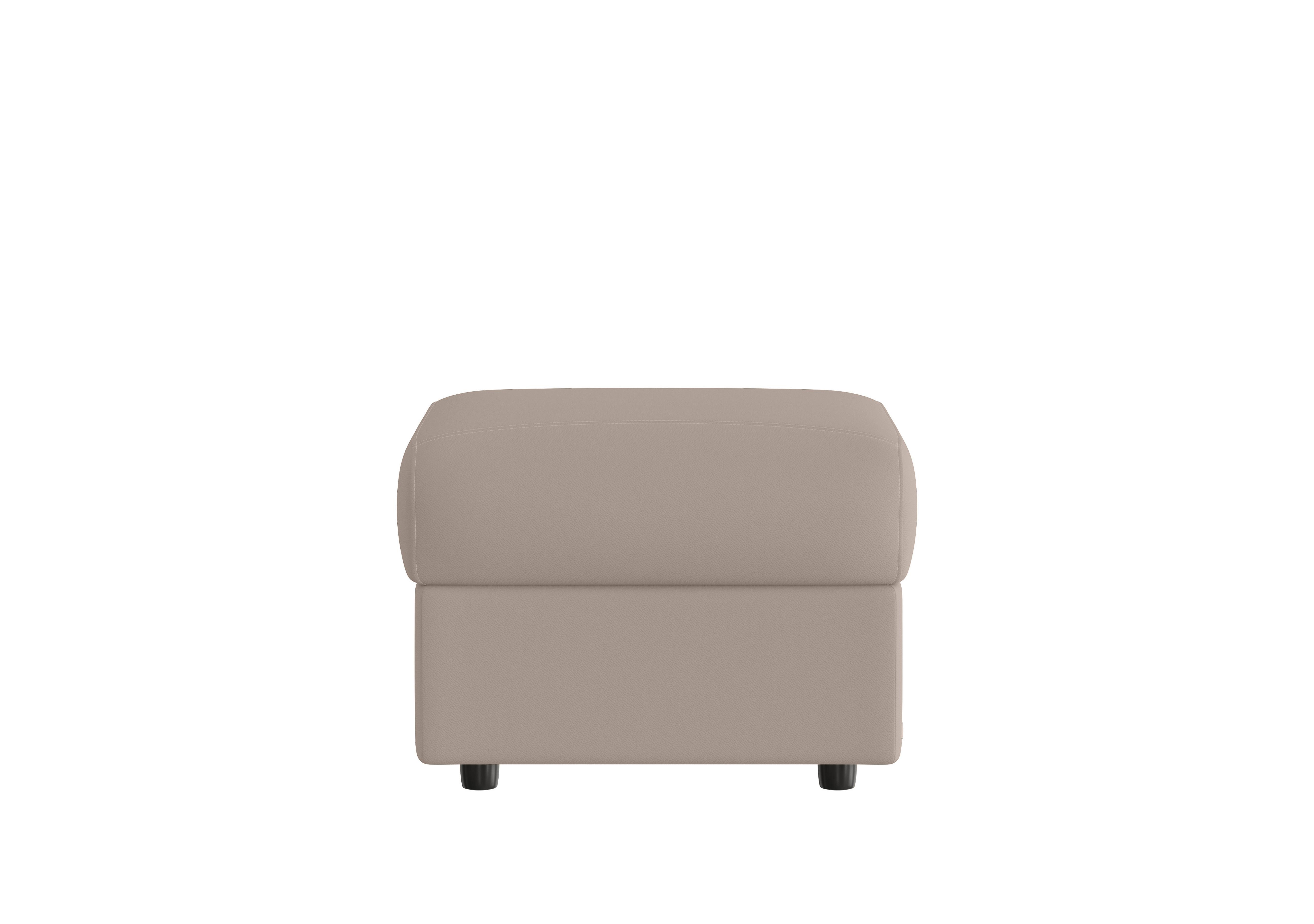 Vito Leather Storage Footstool in Botero Tortora  2165 on Furniture Village
