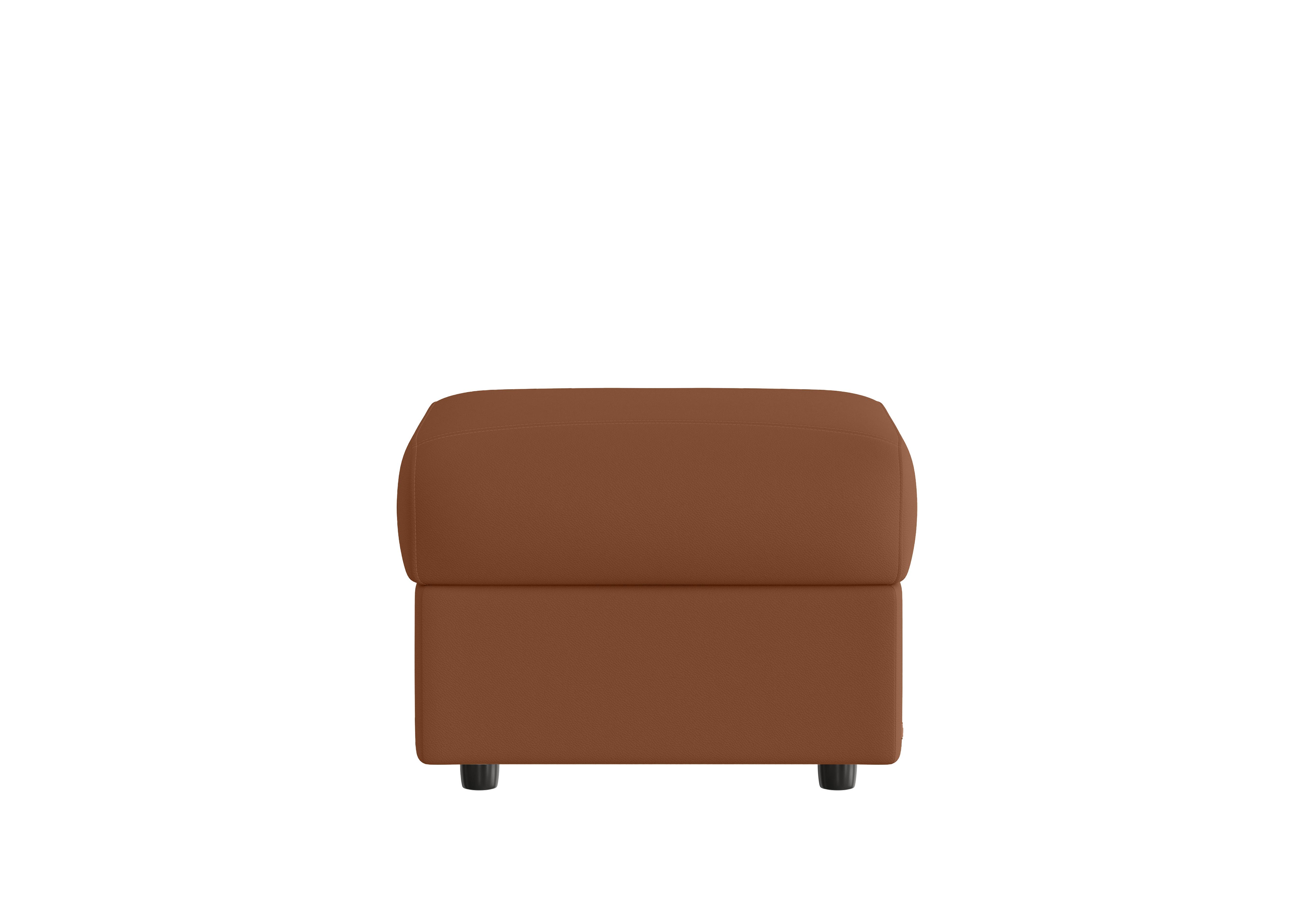 Vito Leather Storage Footstool in Torello Cognac 363 on Furniture Village