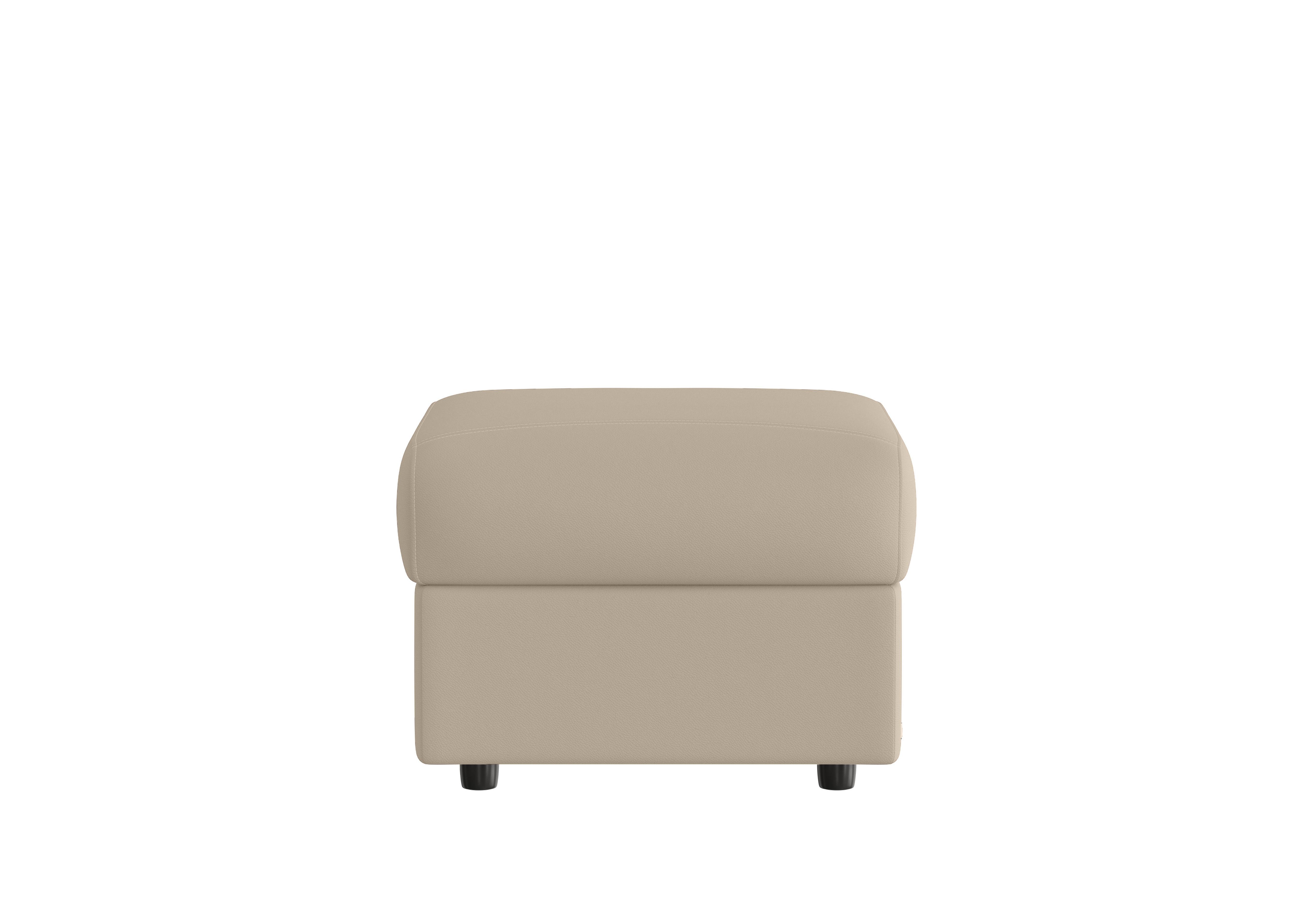 Vito Leather Storage Footstool in Torello Fango 352 on Furniture Village