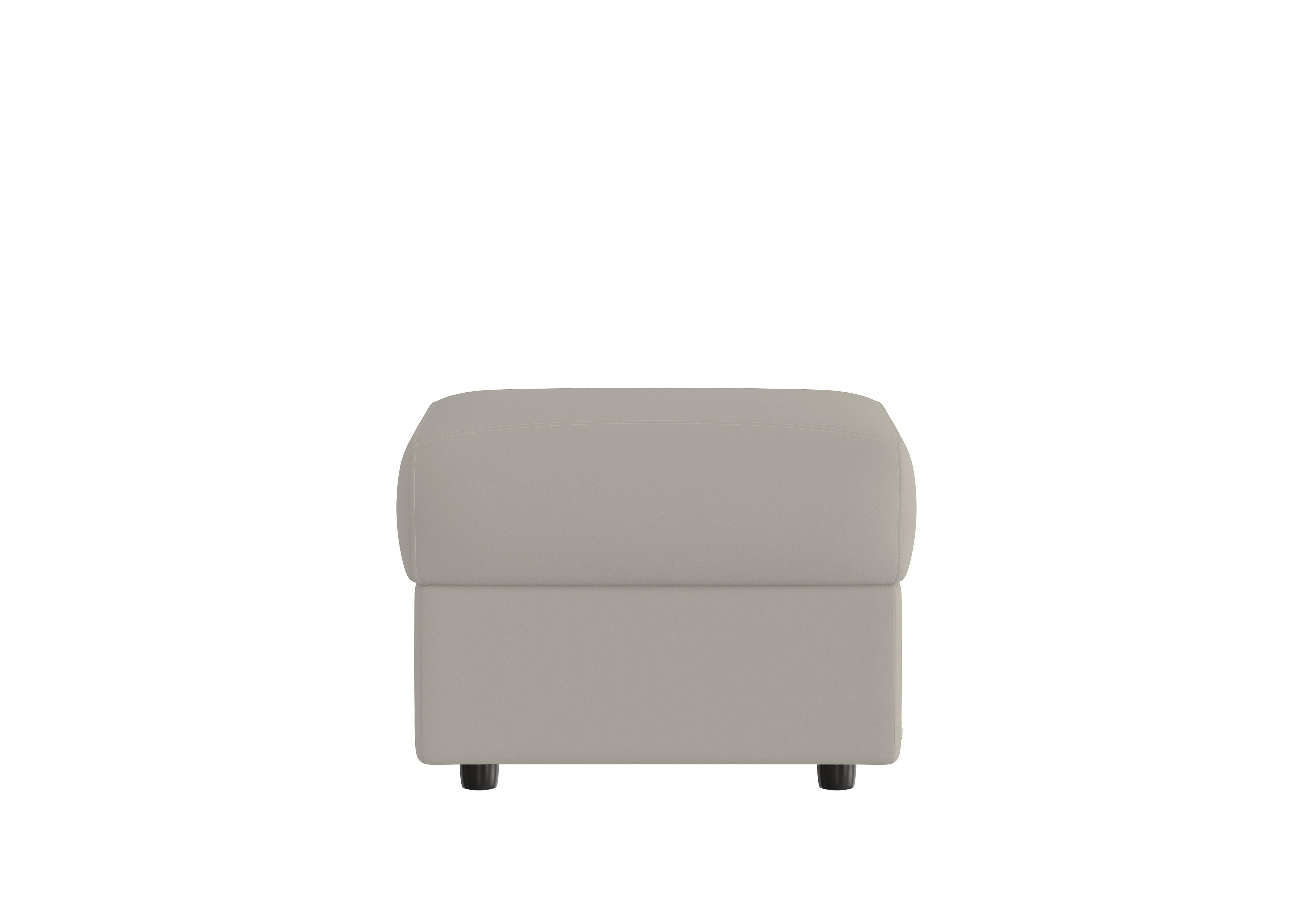 Vito Leather Storage Footstool in Torello Tortora 328 on Furniture Village
