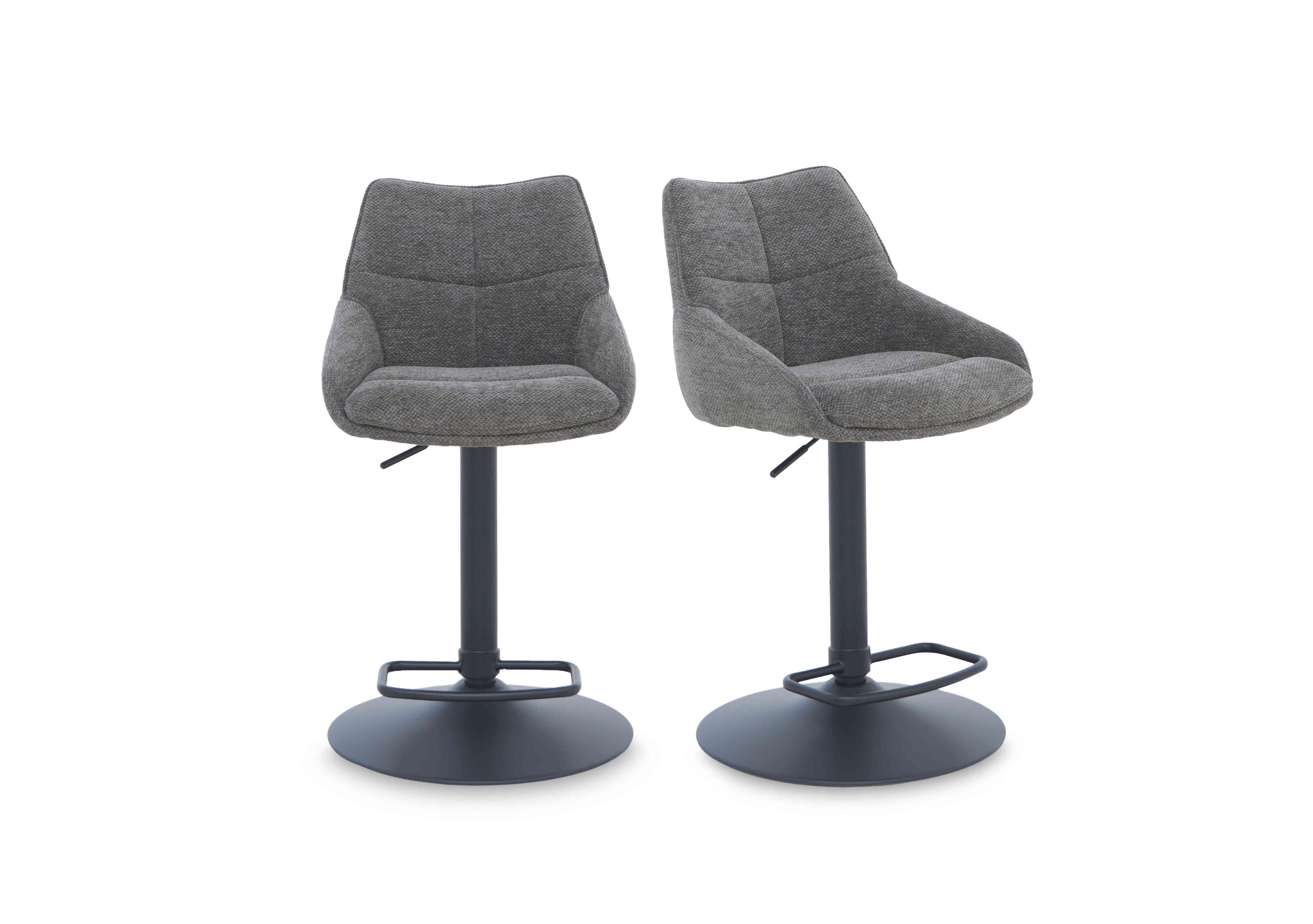 Kiara Pair of Swivel Bar Stools in Ash on Furniture Village