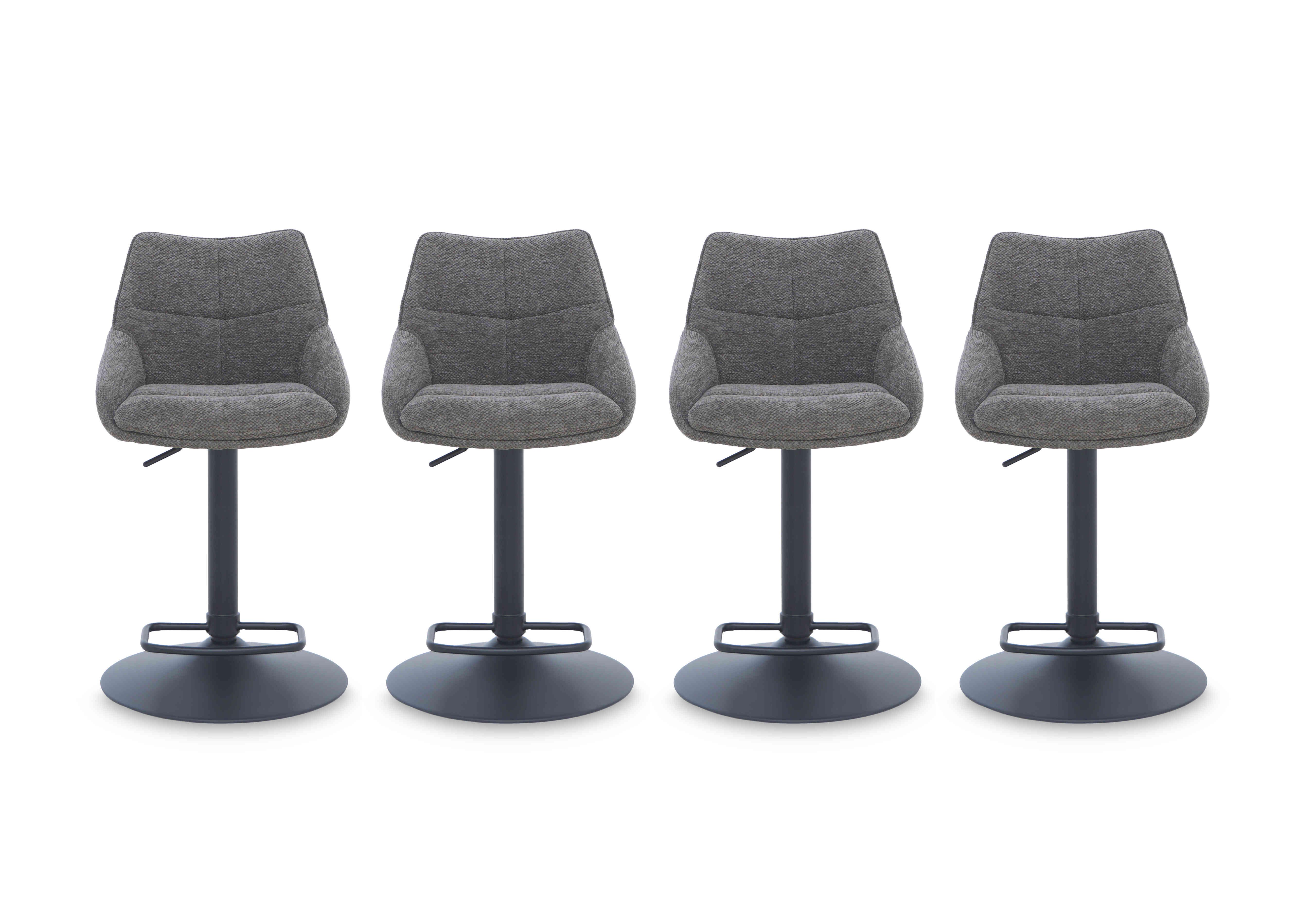 Kiara Set of 4 Swivel Bar Stools in Ash on Furniture Village