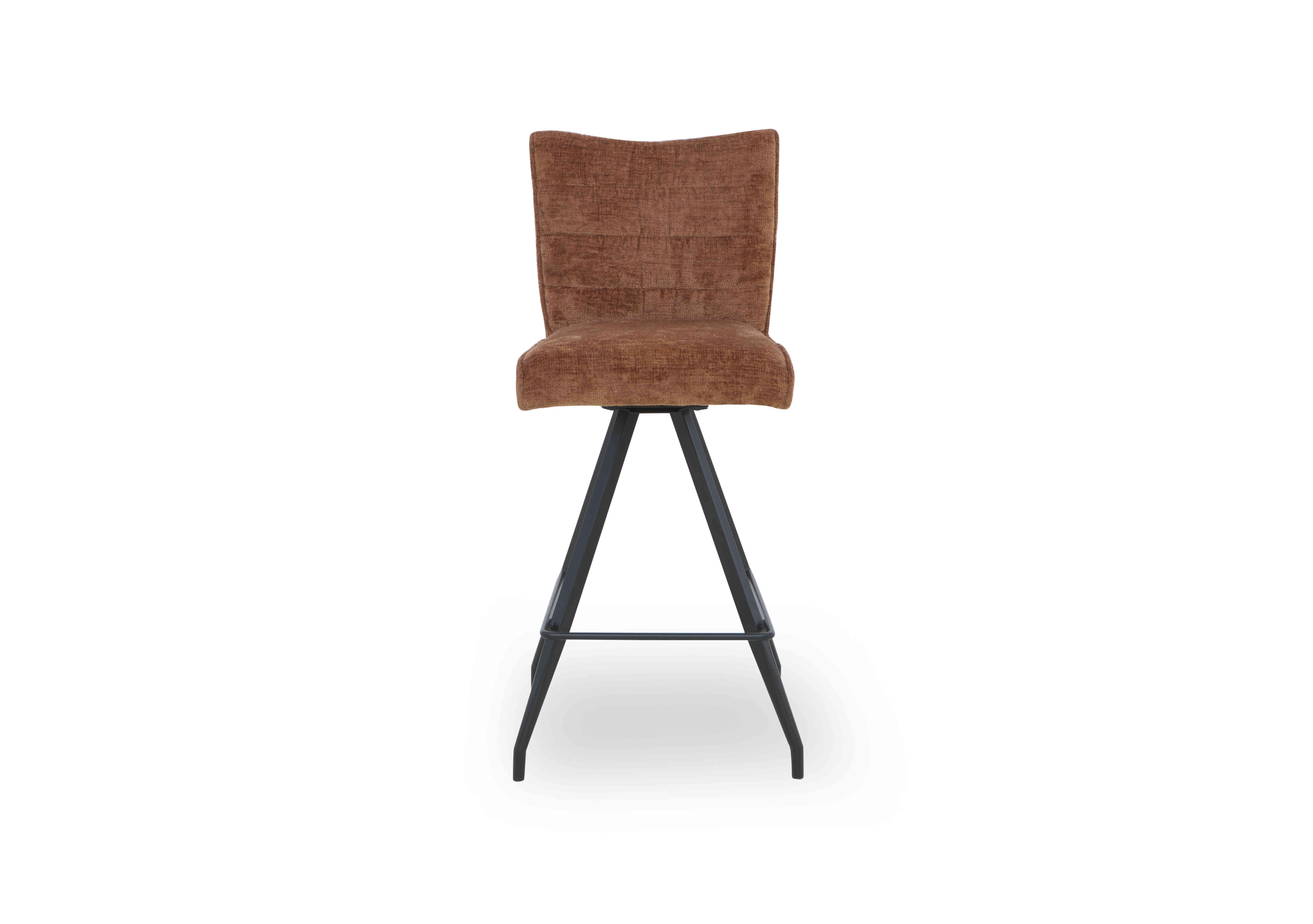 Saturn Swivel Bar Stool in Rust on Furniture Village