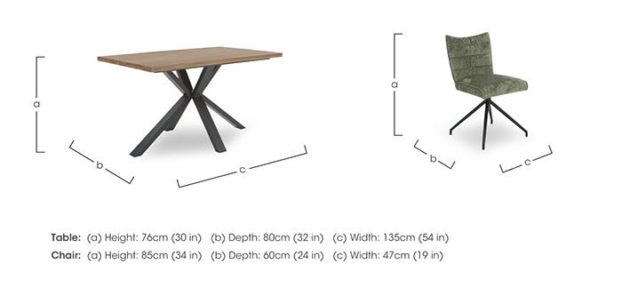 Saturn Compact Dining Table and 4 Swivel Dining Chairs in  on Furniture Village
