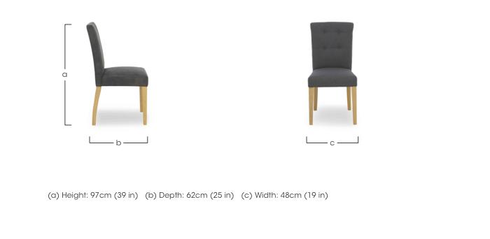 Augusta Pair of Roll Back Upholstered Dining Chairs in  on Furniture Village